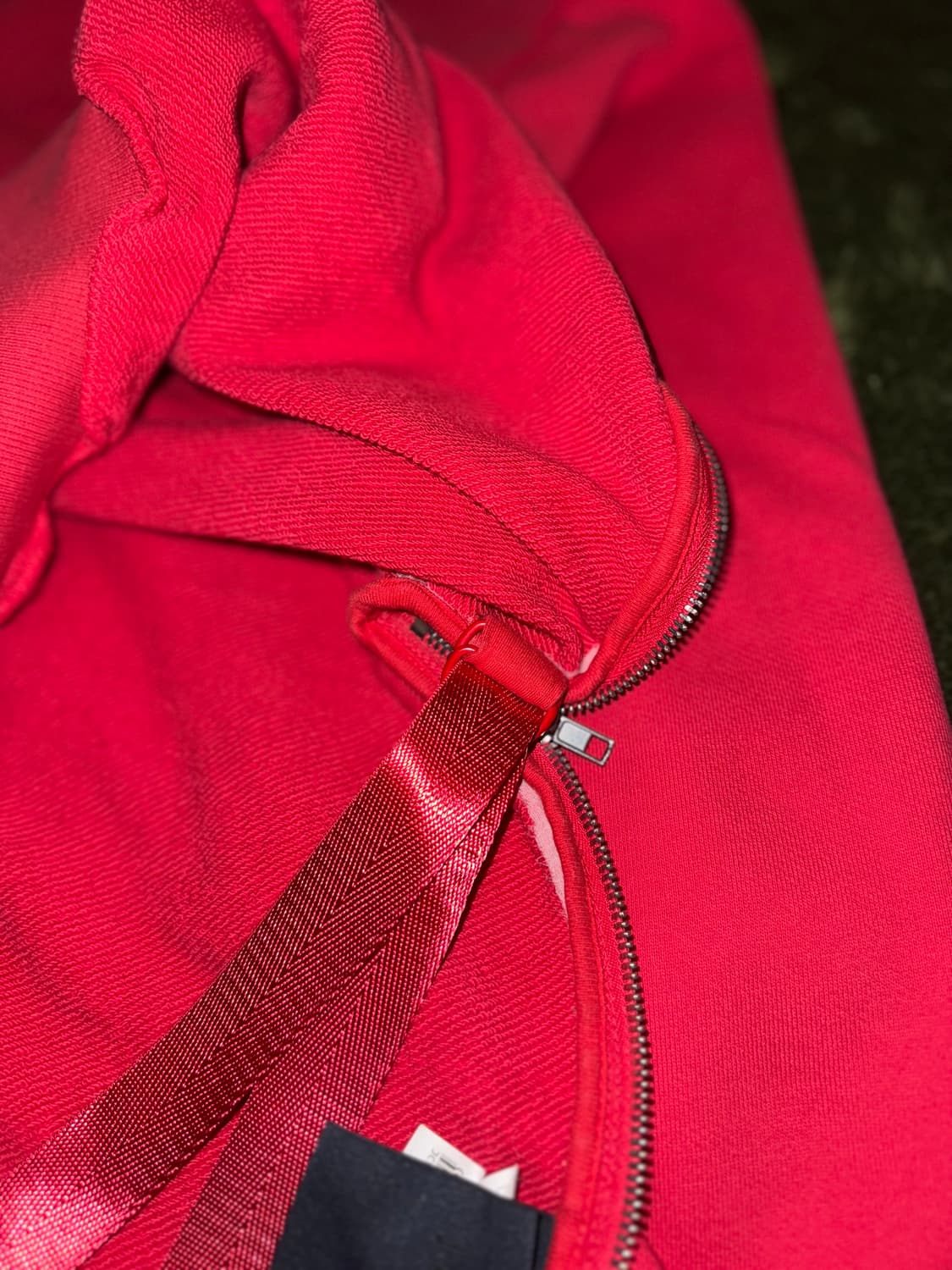 [S] 준지 오버사이즈 실루엣 사이드 지퍼 후디 레드 상품이미지8