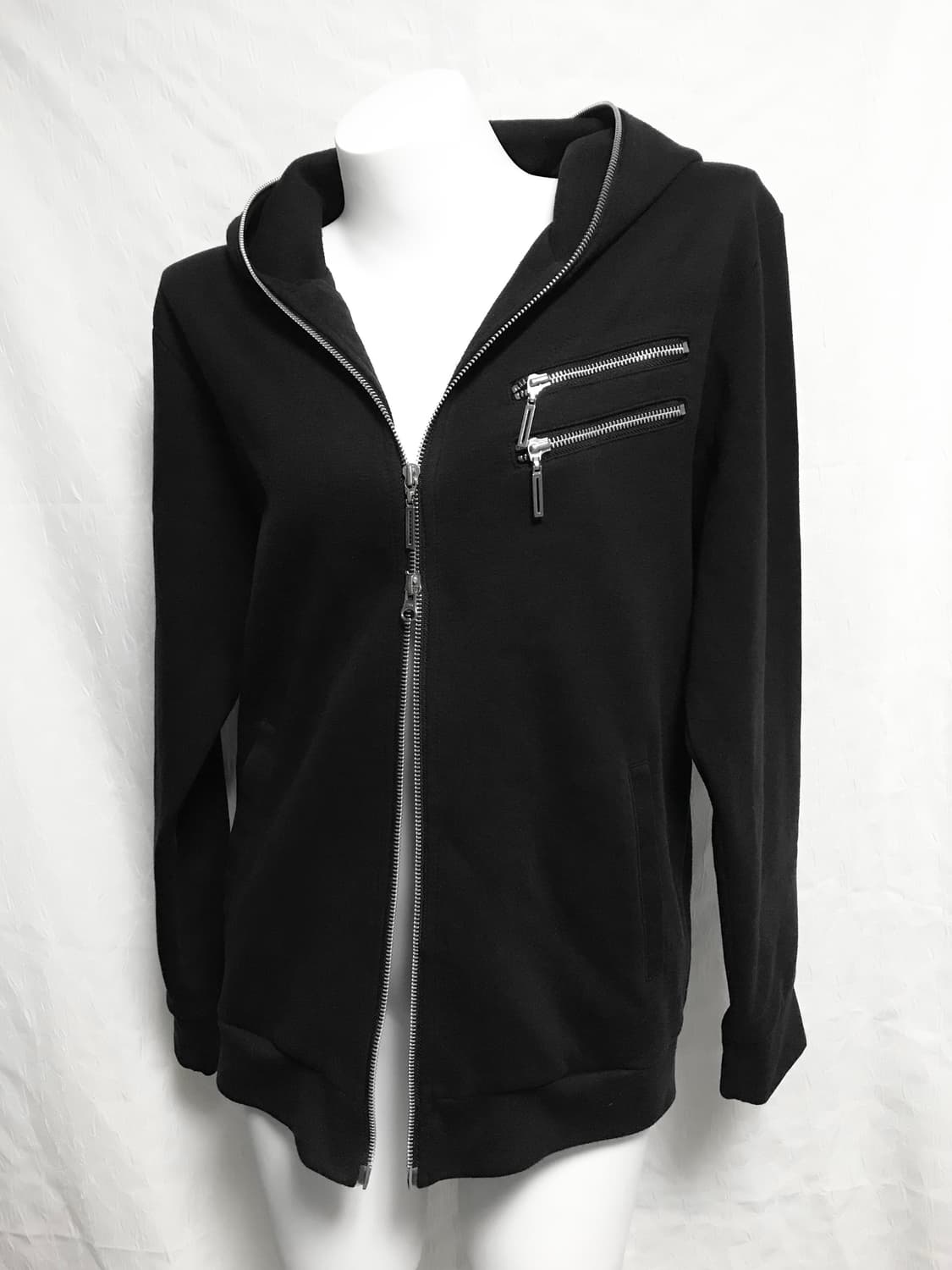 빈티지 펑크 지퍼 디테일 투웨이 풀 집업 후드 상품이미지3