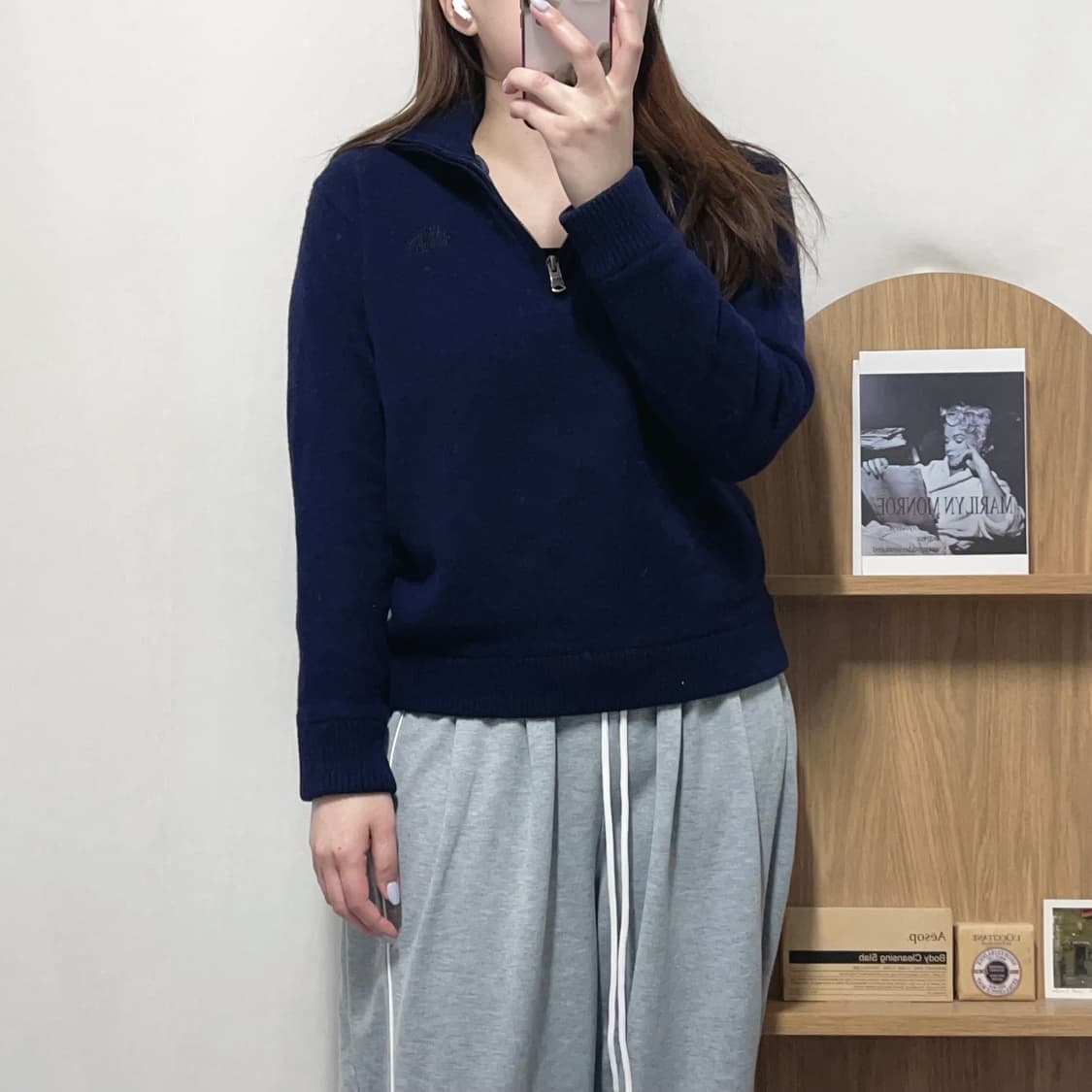[정품] 노스페이스 네이비 울 반집업 [ 실측확인 ] 상품이미지2
