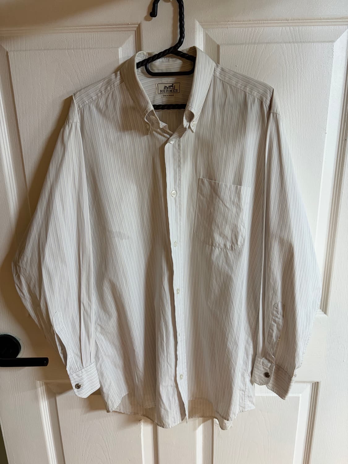 [HERMÈS 에르메스 스트라이프 셔츠 / Made in France] 상품이미지1