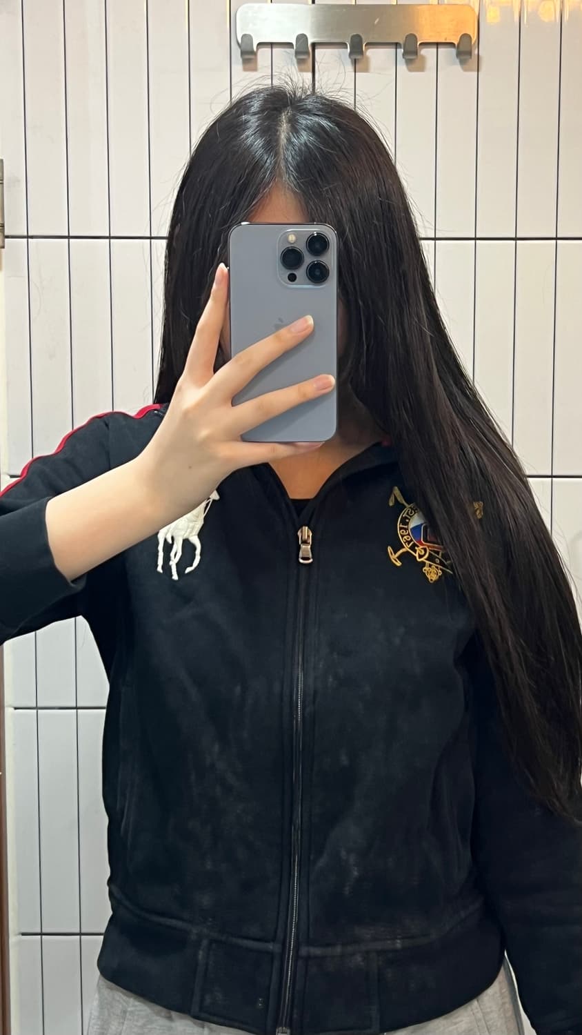 폴로 랄프로렌 빅포니 러시어 블랙 져지 집업 상품이미지3