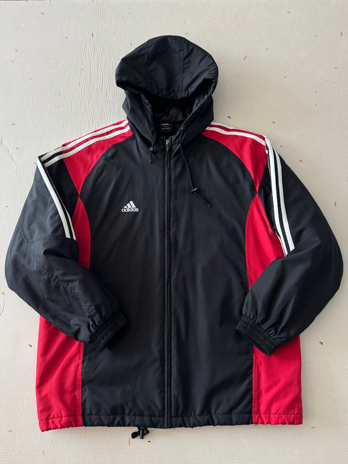 아디다스 00s 올드스쿨 검빨 빅로고 후드점퍼 상품이미지1