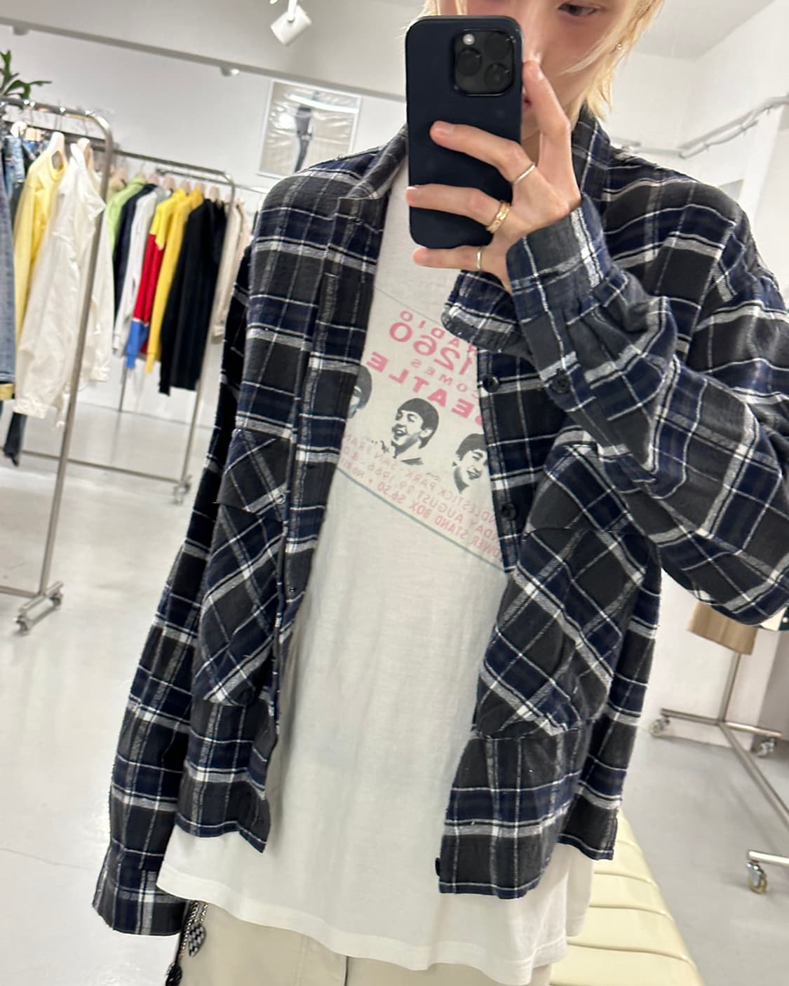 YSTRDY'S TMRRW Short Flannel Shirt 상품이미지4