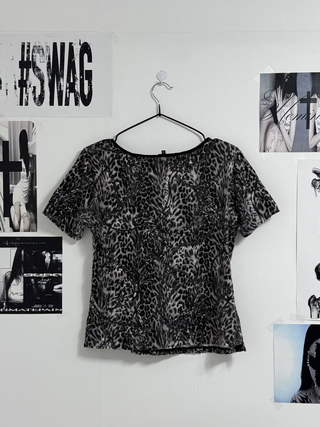 00s mood leopard pattern halfsleeve 상품이미지3