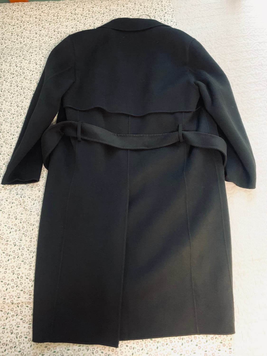 [S] 클럽모나코 캐시미어 벨티드 패딩 코트 블랙 상품이미지4