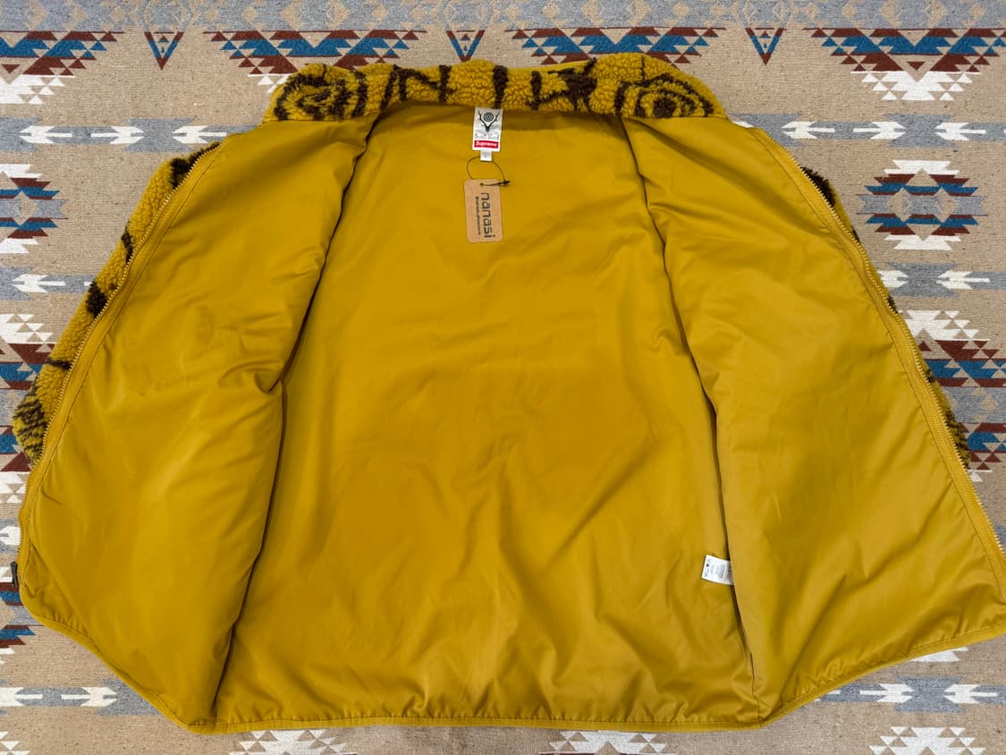 [L] 슈프림 x 남이서팔 플리스 자켓 머스타드 상품이미지6