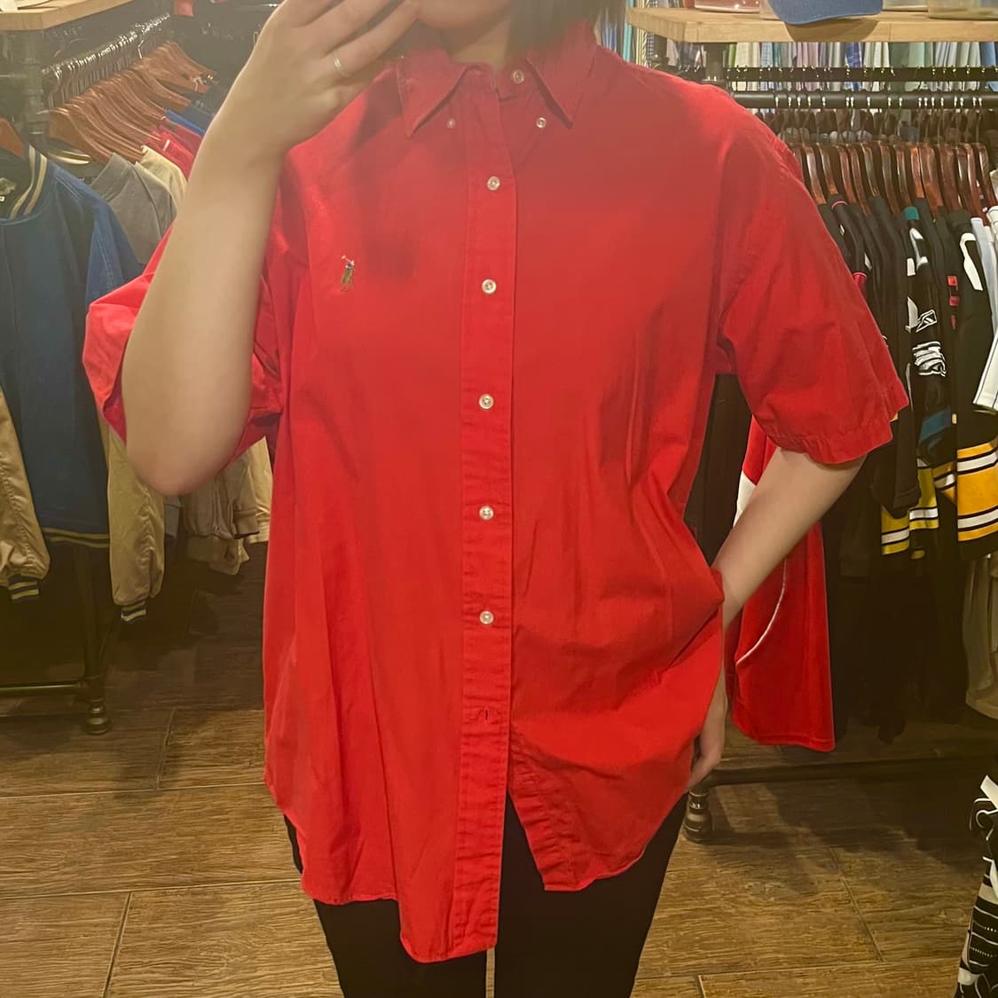 [HI] 폴로 반팔 셔츠 레드 상품이미지2