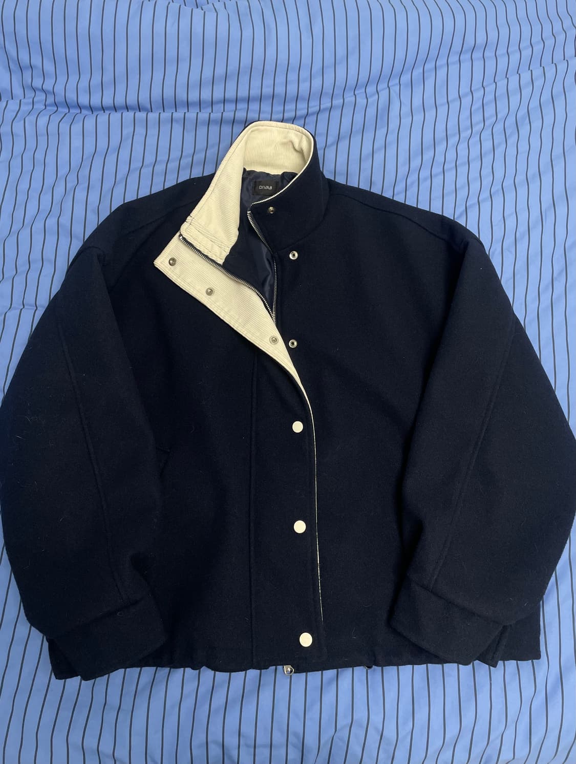 코듀로이 배색 울자켓 상품이미지1