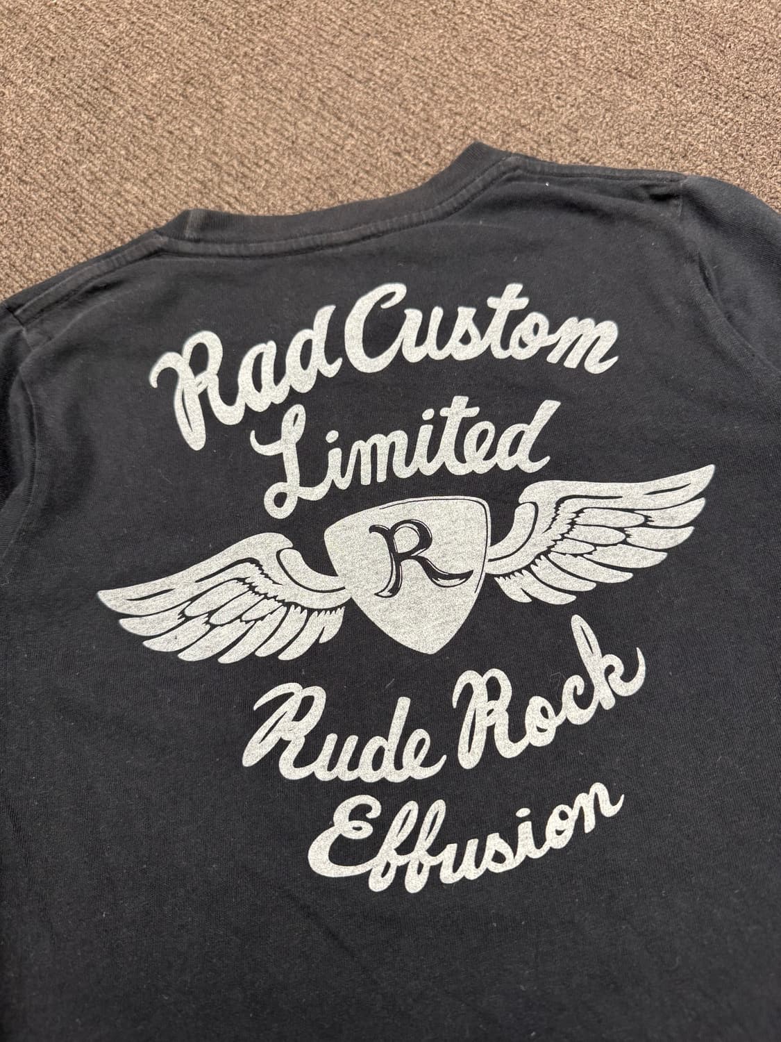 OS)Rad Custom 빈티지 프린팅 여성 블랙 반팔 상품이미지5