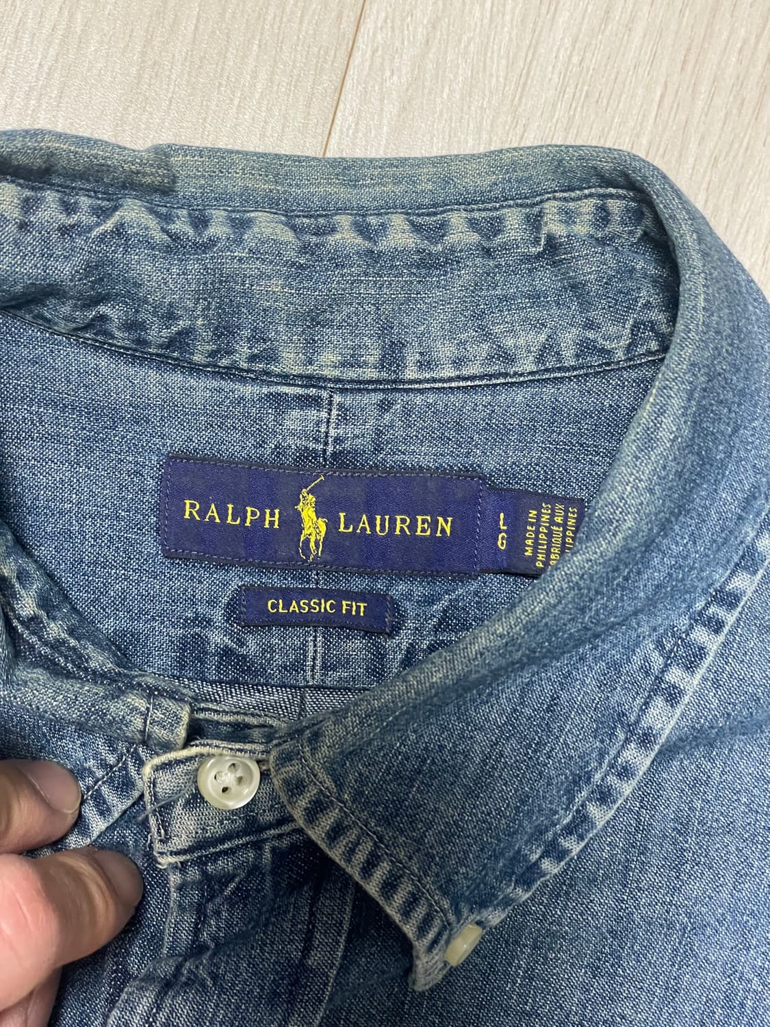 폴로 랄프로렌 데님 셔츠 L사이즈 판매합니다. 상품이미지2