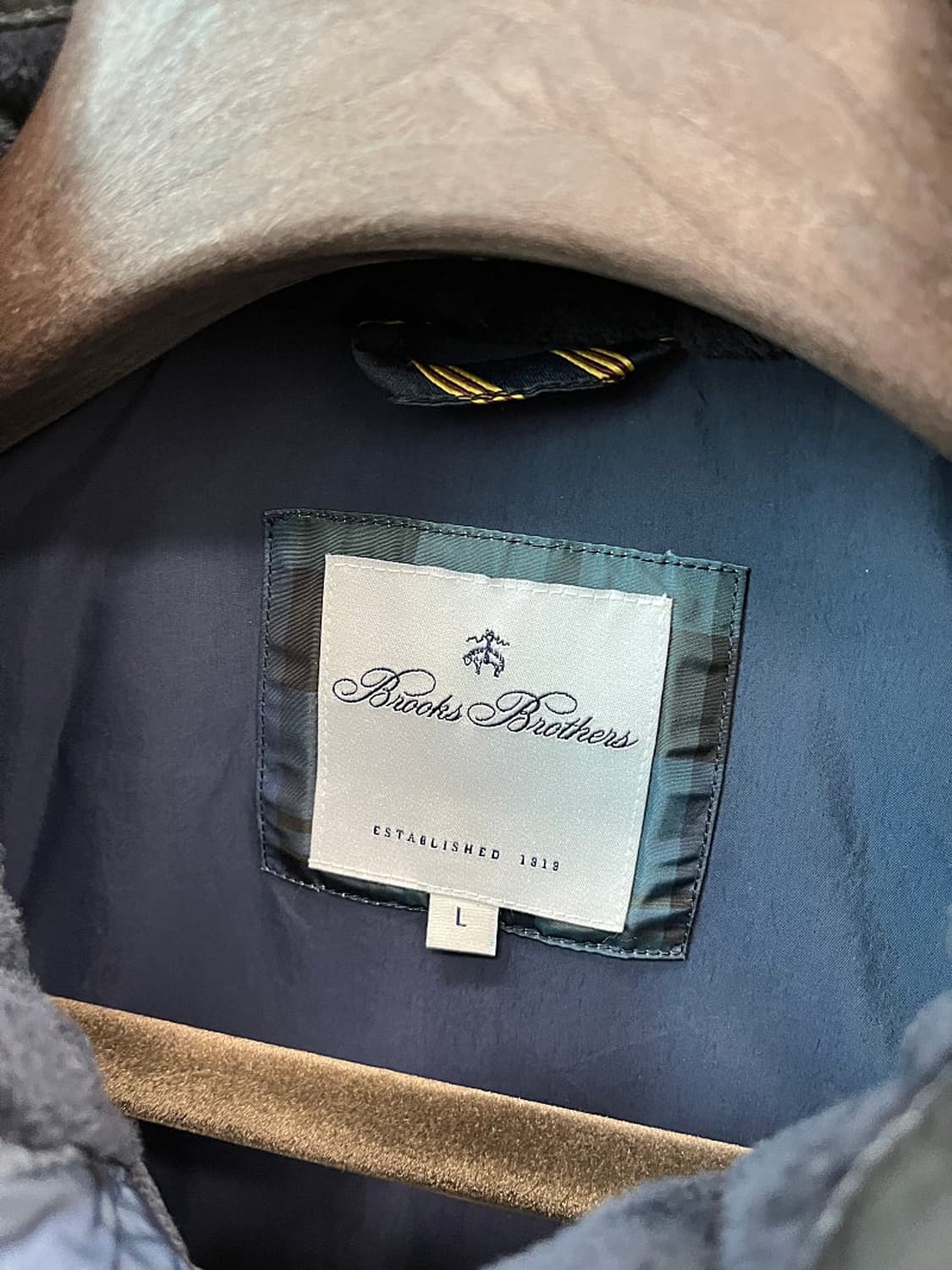 105) 브룩스브라더스 블랙와치 패딩조끼  상품이미지5