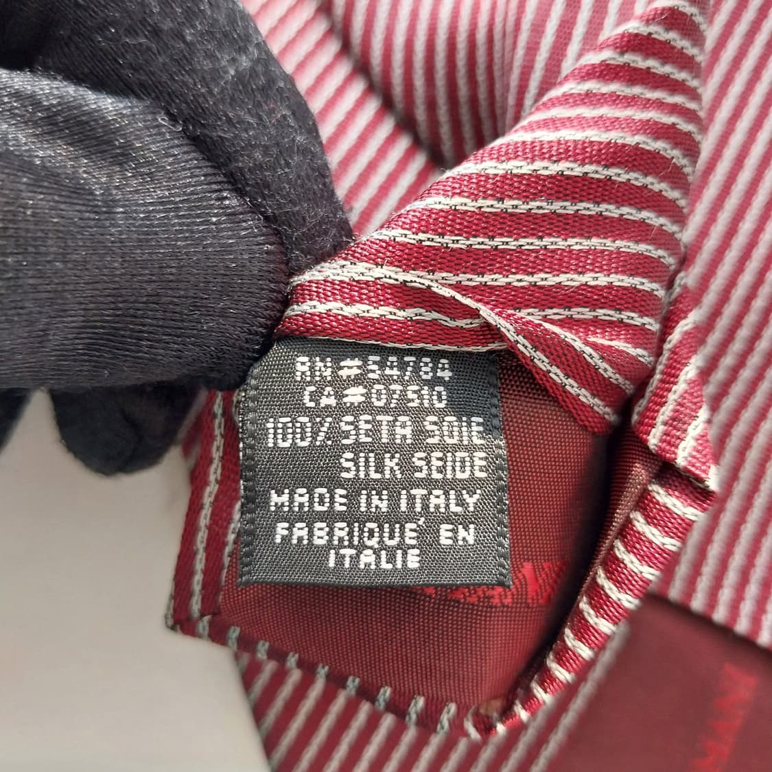 아르마니 꼴레지오니 실크 와인 레드 넥타이 9.5cm A+등급 K1322 상품이미지10