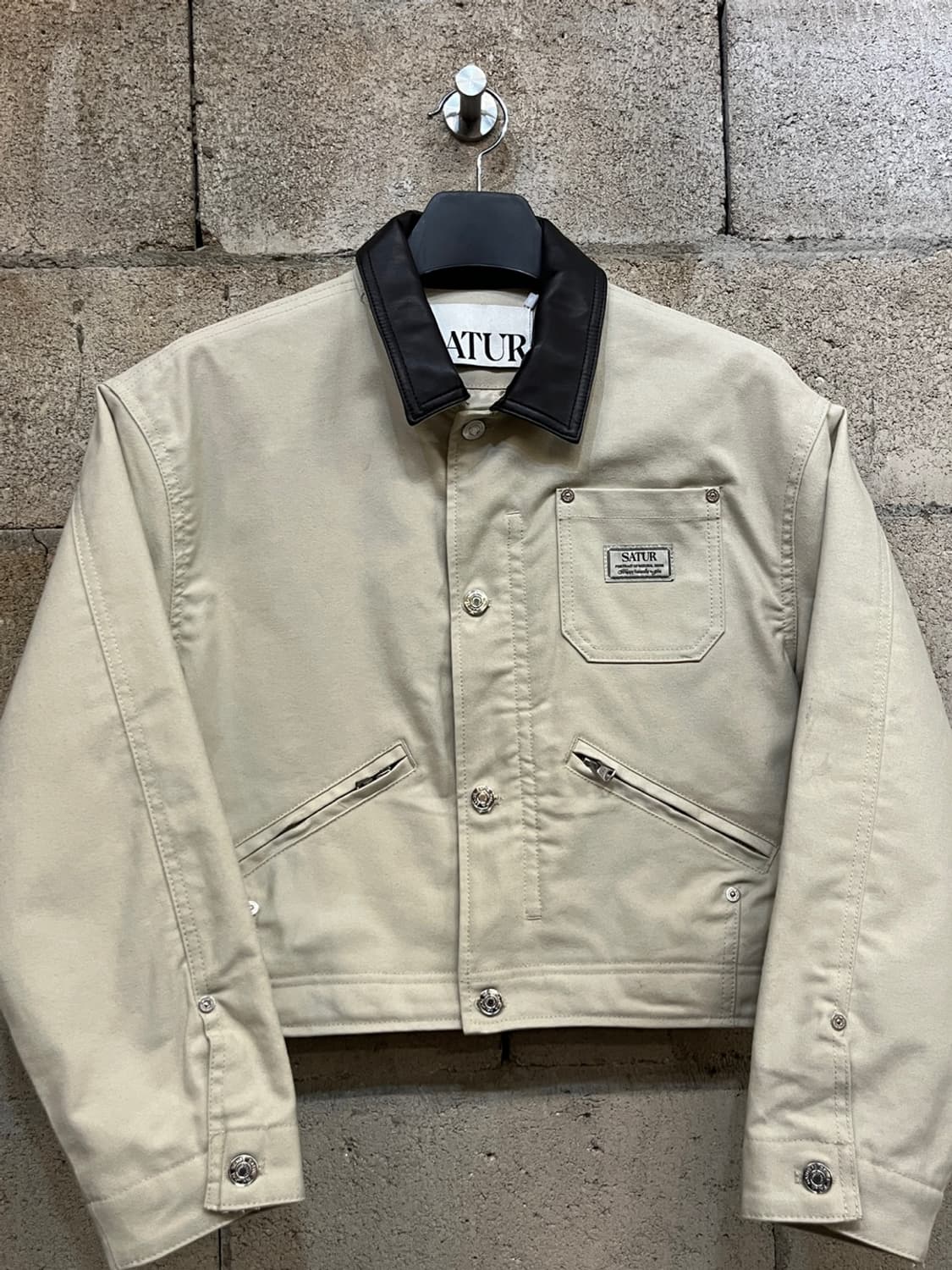 세터 크롭 코튼 워크 자켓 상품이미지3