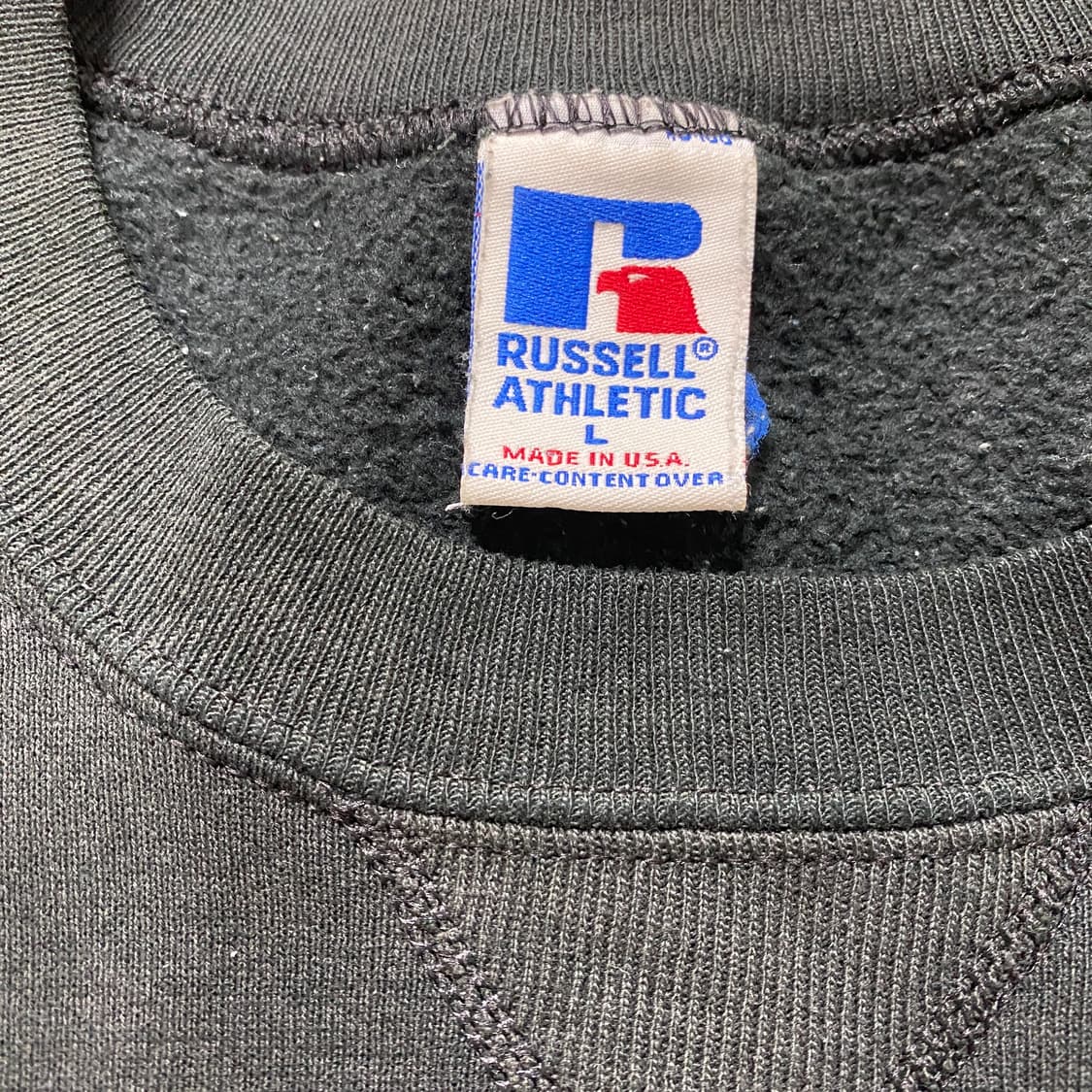 90년대 미제 러셀 에슬레틱 스웻셔츠 블랙  상품이미지2