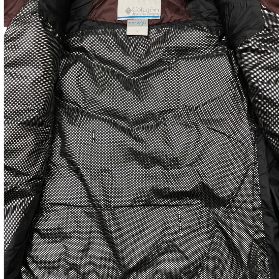 컬럼비아 옴니히트 구스다운 버건디 패딩 상품이미지5