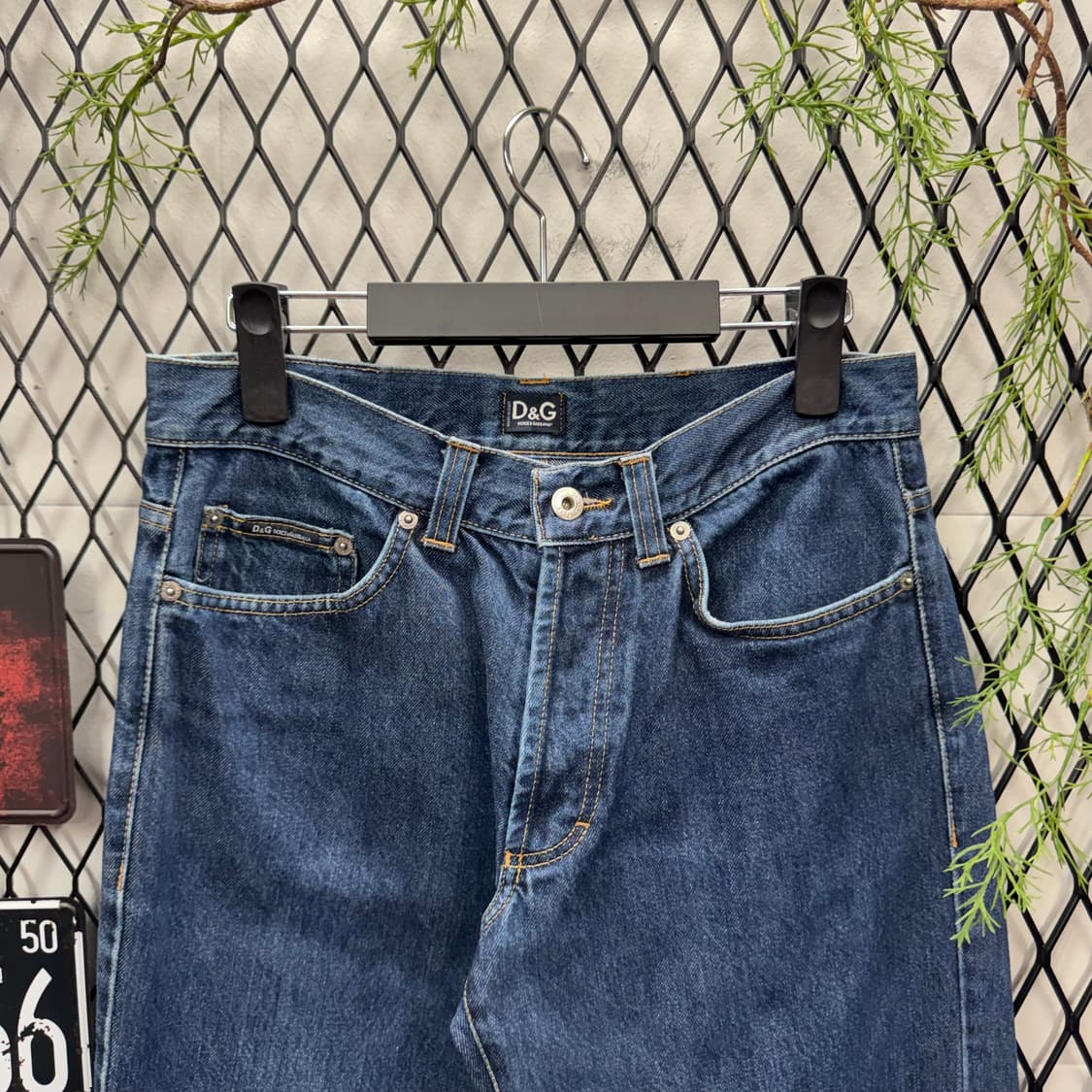 00s 돌체앤가바나 데님 팬츠 전면 포켓 로고 포인트 중청 상품이미지3