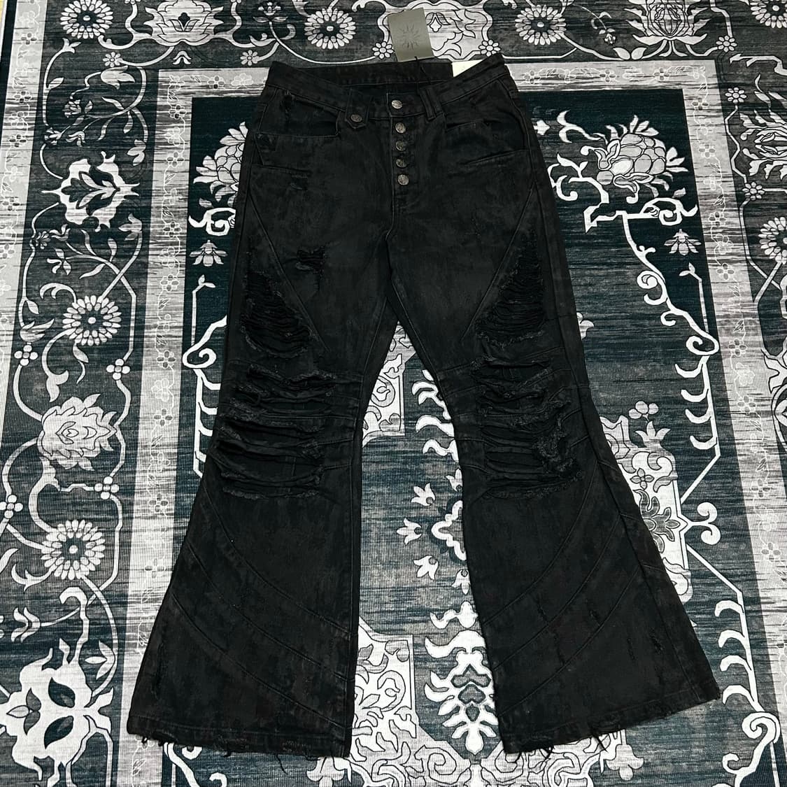 Mu Lab coated destroyed Jeans vkei v-kei 상품이미지1