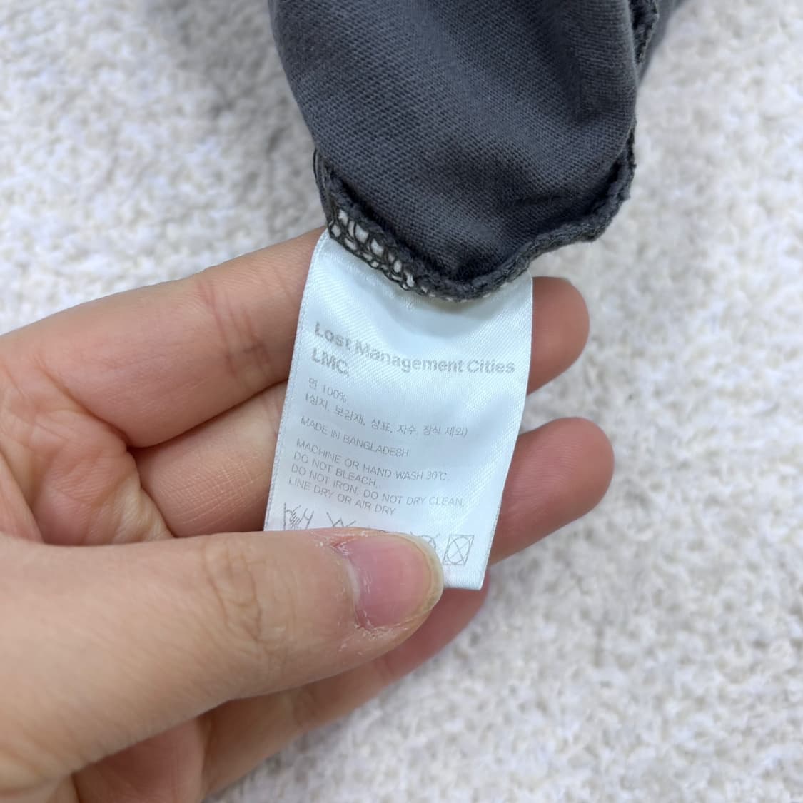 XXL 엘엠씨 차콜 반팔 티셔츠 0320E 상품이미지4