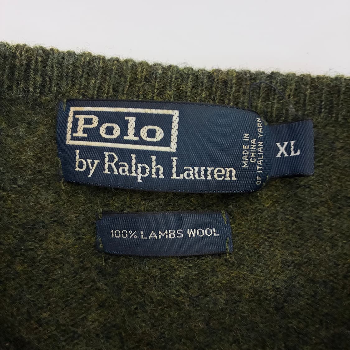 Polo  폴로 랄프로렌 자수 램스울 카키니트 상품이미지4