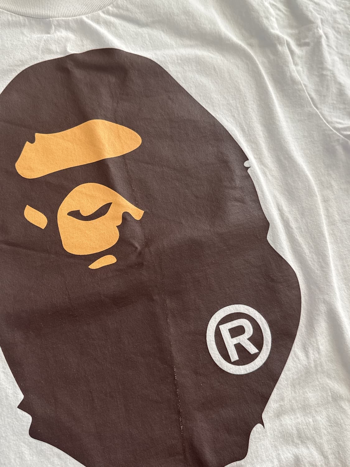 M 베이프 빅 에이프 헤드 티셔츠 화이트 상품이미지2