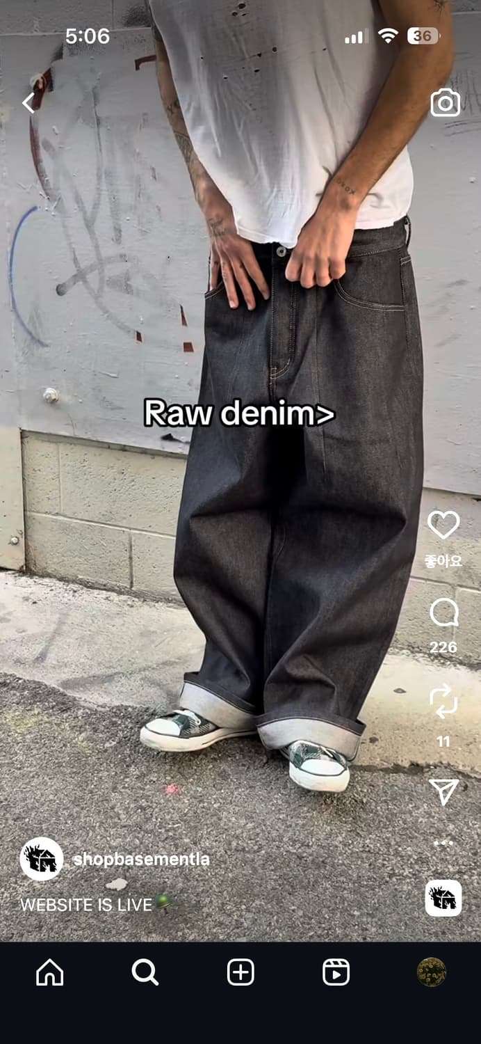 Basement La Raw denim(L)판매 상품이미지2
