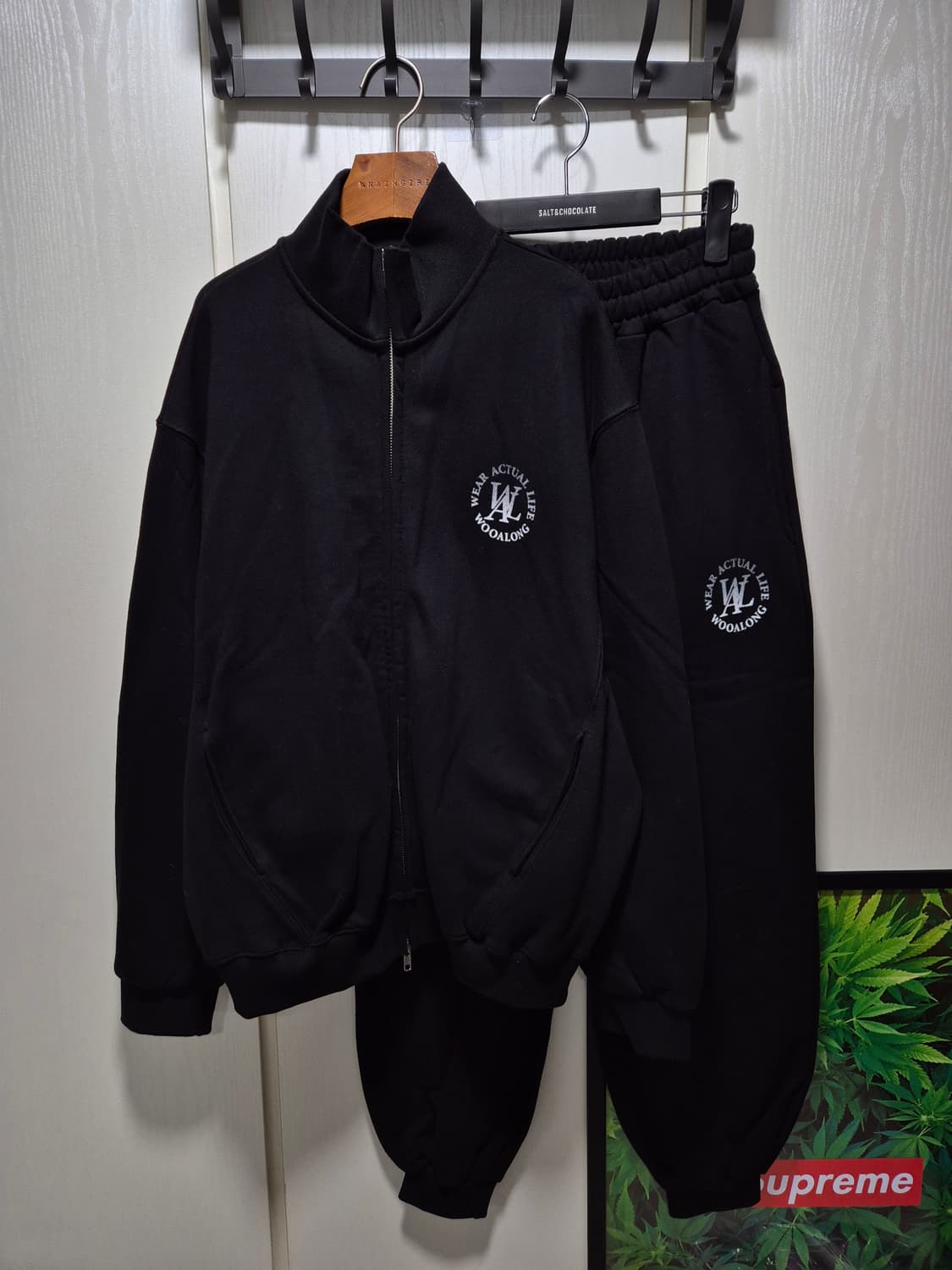 (타임세일)(새상품)우알롱 트레이닝 셋업 블랙 상품이미지1