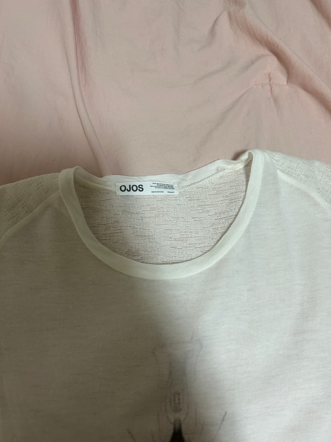 오호스 Sheer Knit Half Top / Ivory 상품이미지5