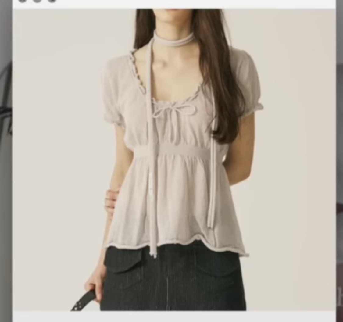 쓰리타임즈 베리 퍼프 탑 그레이 구해요 상품이미지1