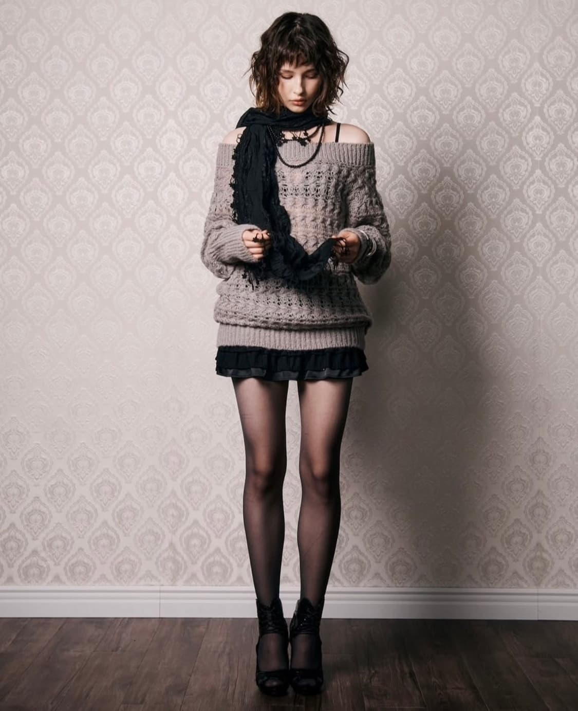 쓰리타임즈 mellow top 그레이 상품이미지1