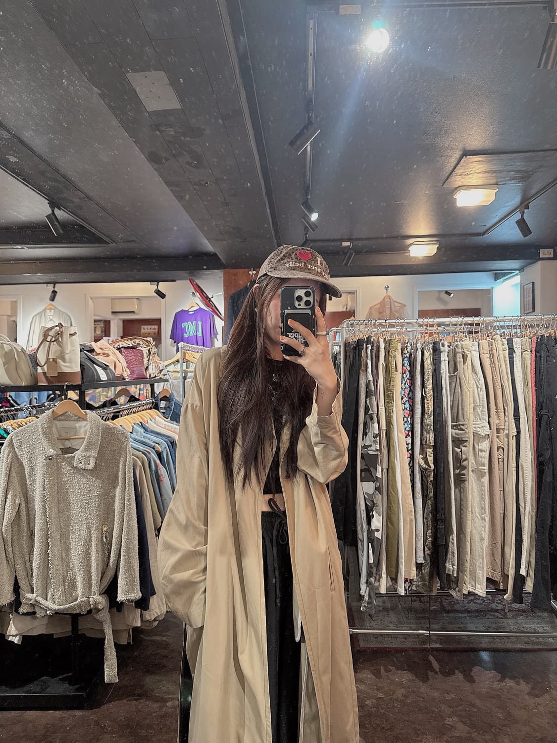 퀸스래빗 로브 카라 트렌치코트 베이지 F 상품이미지6