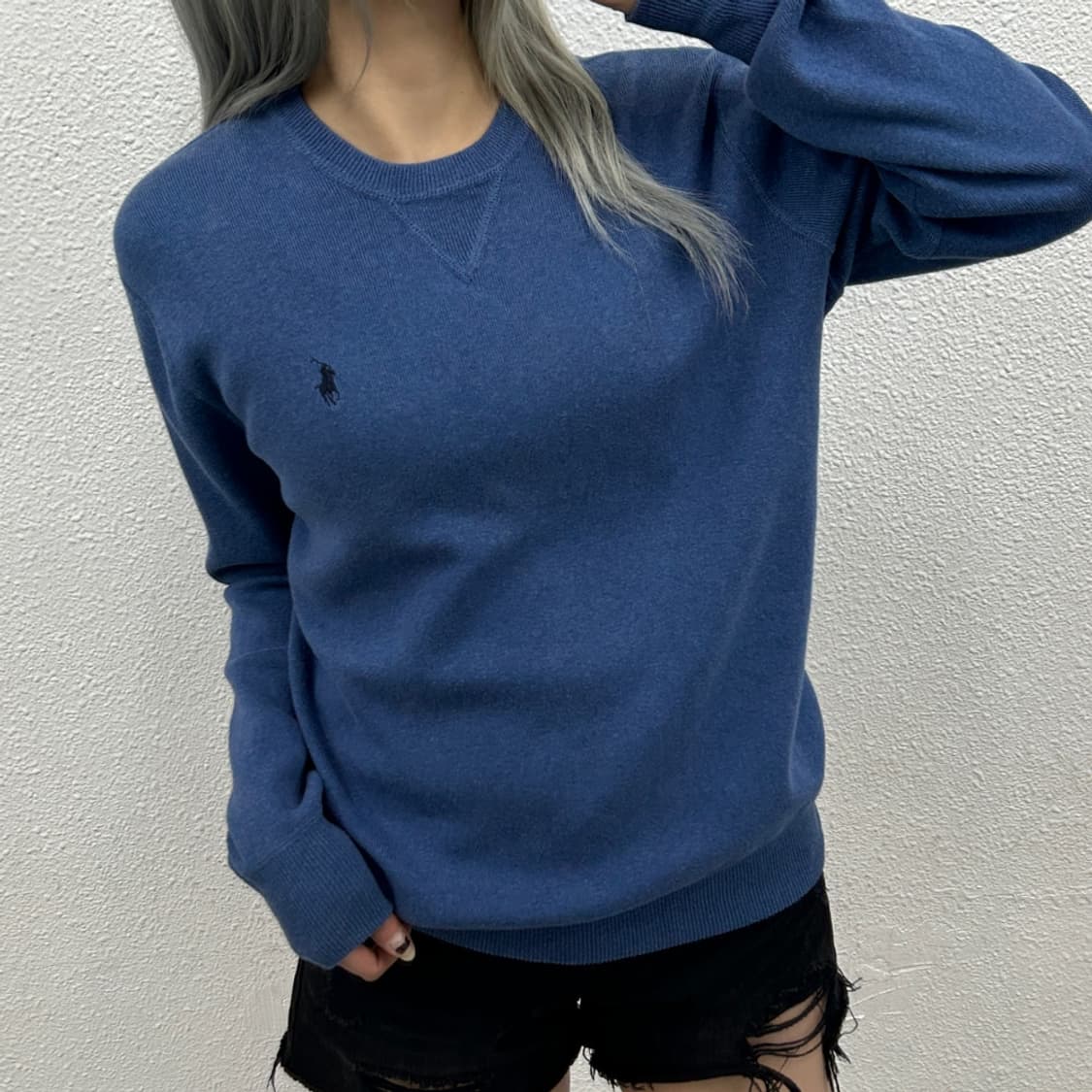 폴로 랄프로렌 네이비포니 블루 니트 XS 상품이미지2