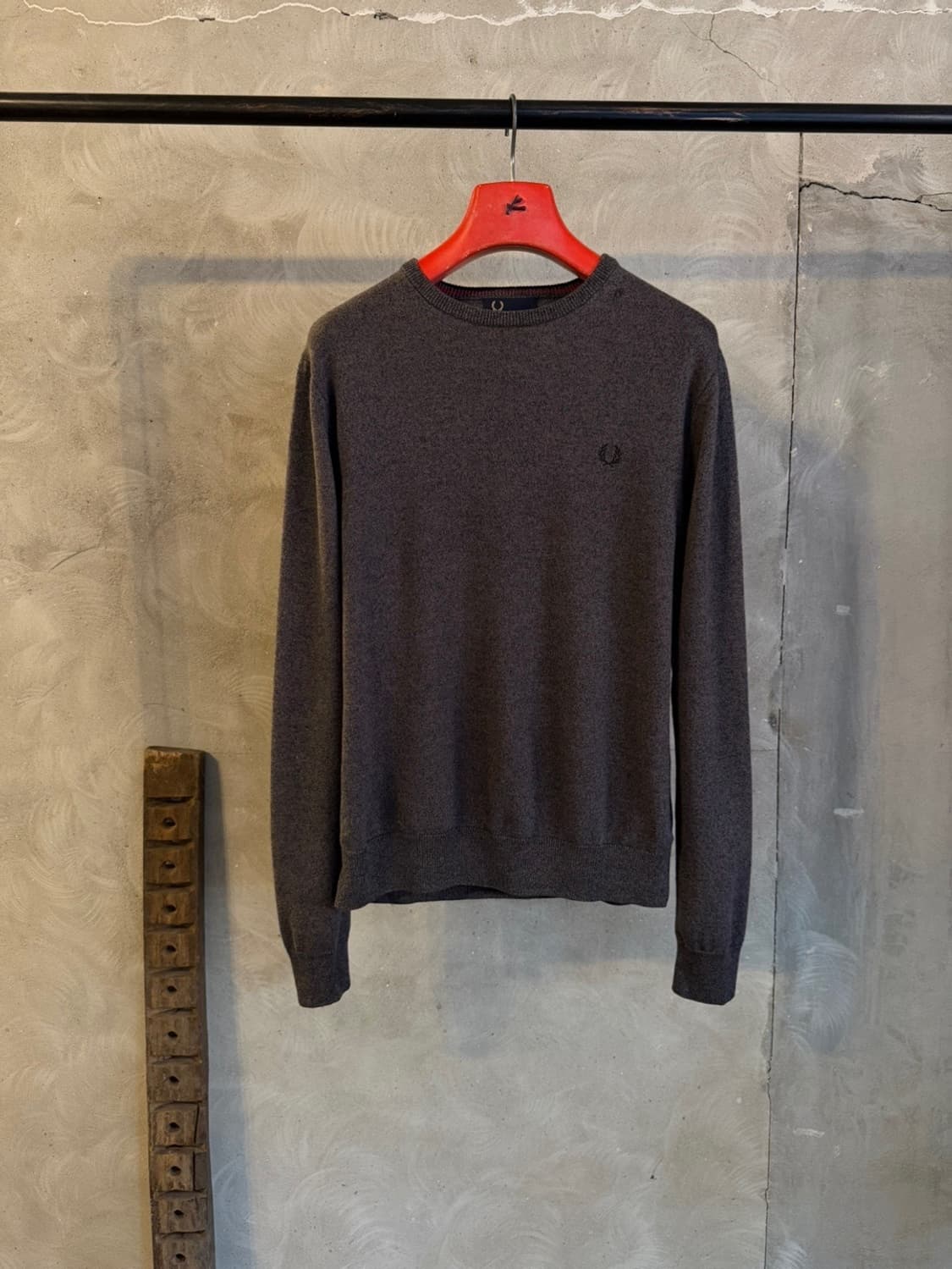 프레드페리 크루넥 니트 슬림100 상품이미지1