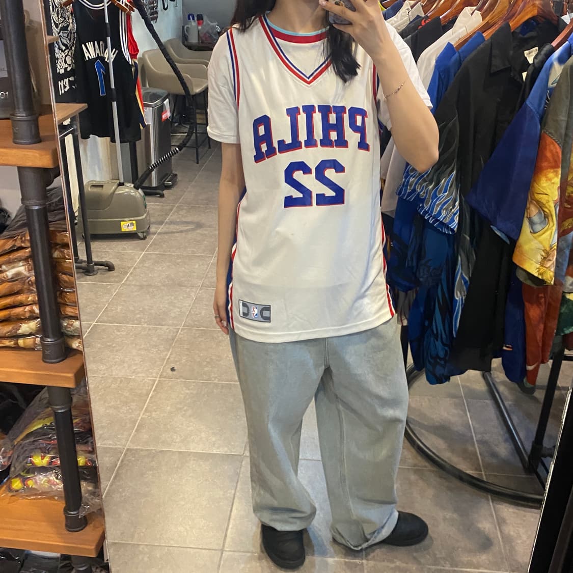 [NO.9] NBA philadelphia THYBULLE 화이트 져지  상품이미지4