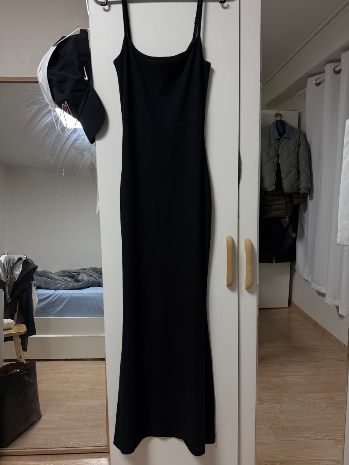 SKIMS 롱 슬립 드레스 블랙 S 상품이미지7