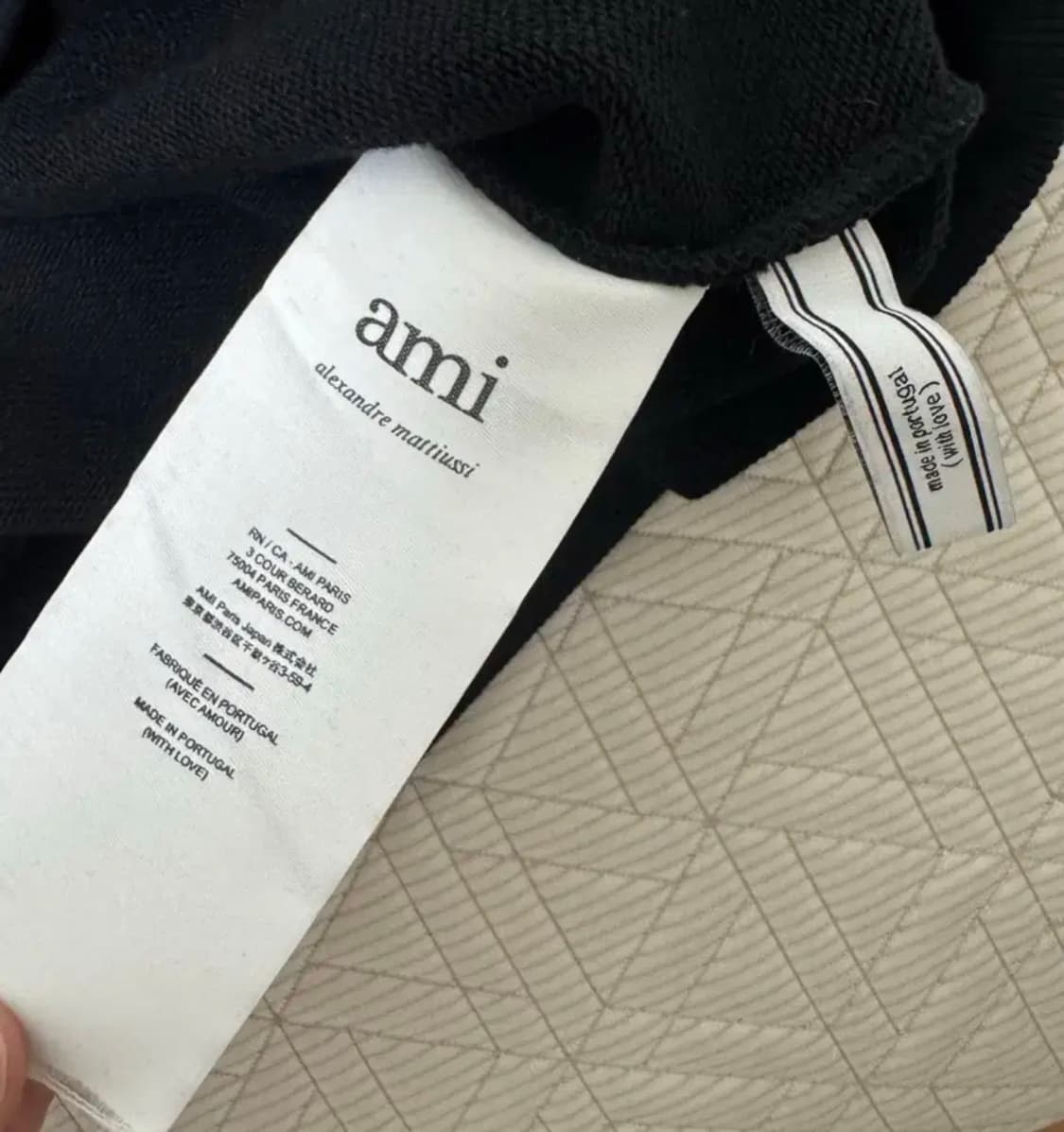 L) 아미 ami 빅로고 후드티 블랙 상품이미지7