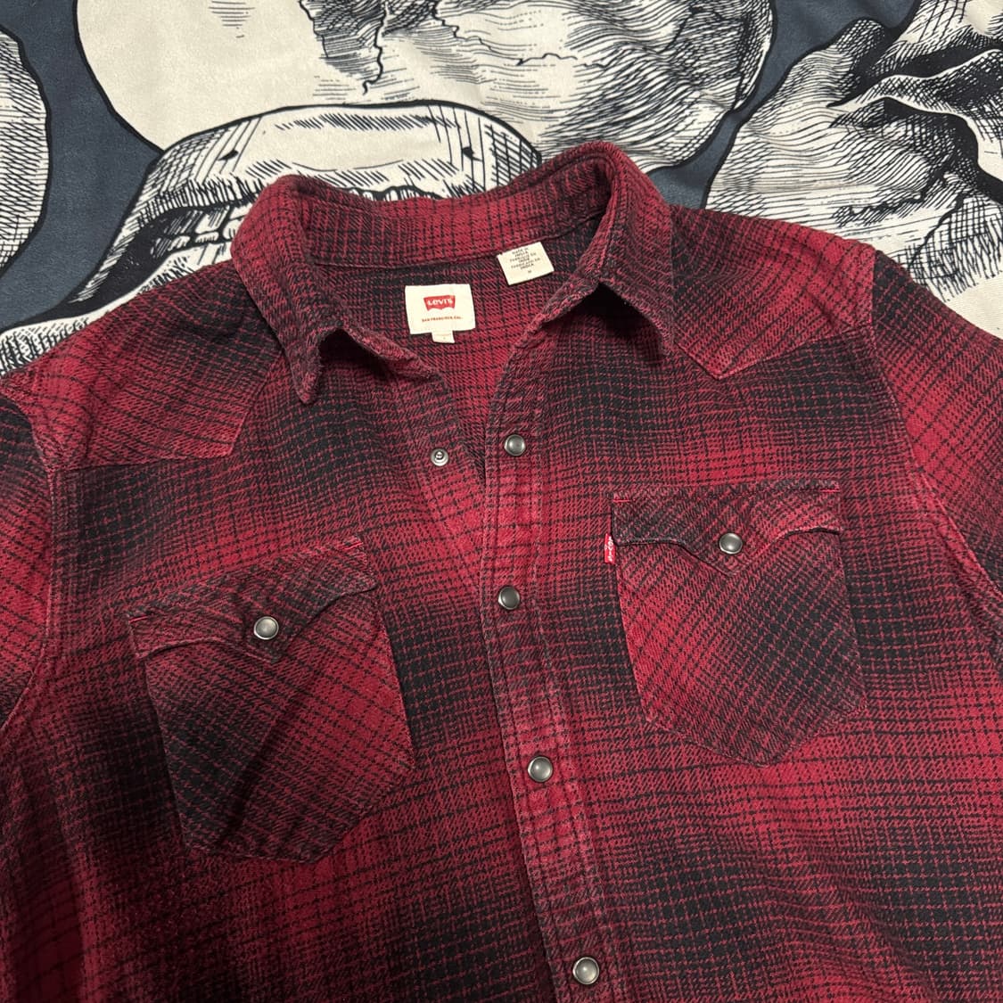 리바이스 웨스턴  체크남방 M사이즈 상품이미지2