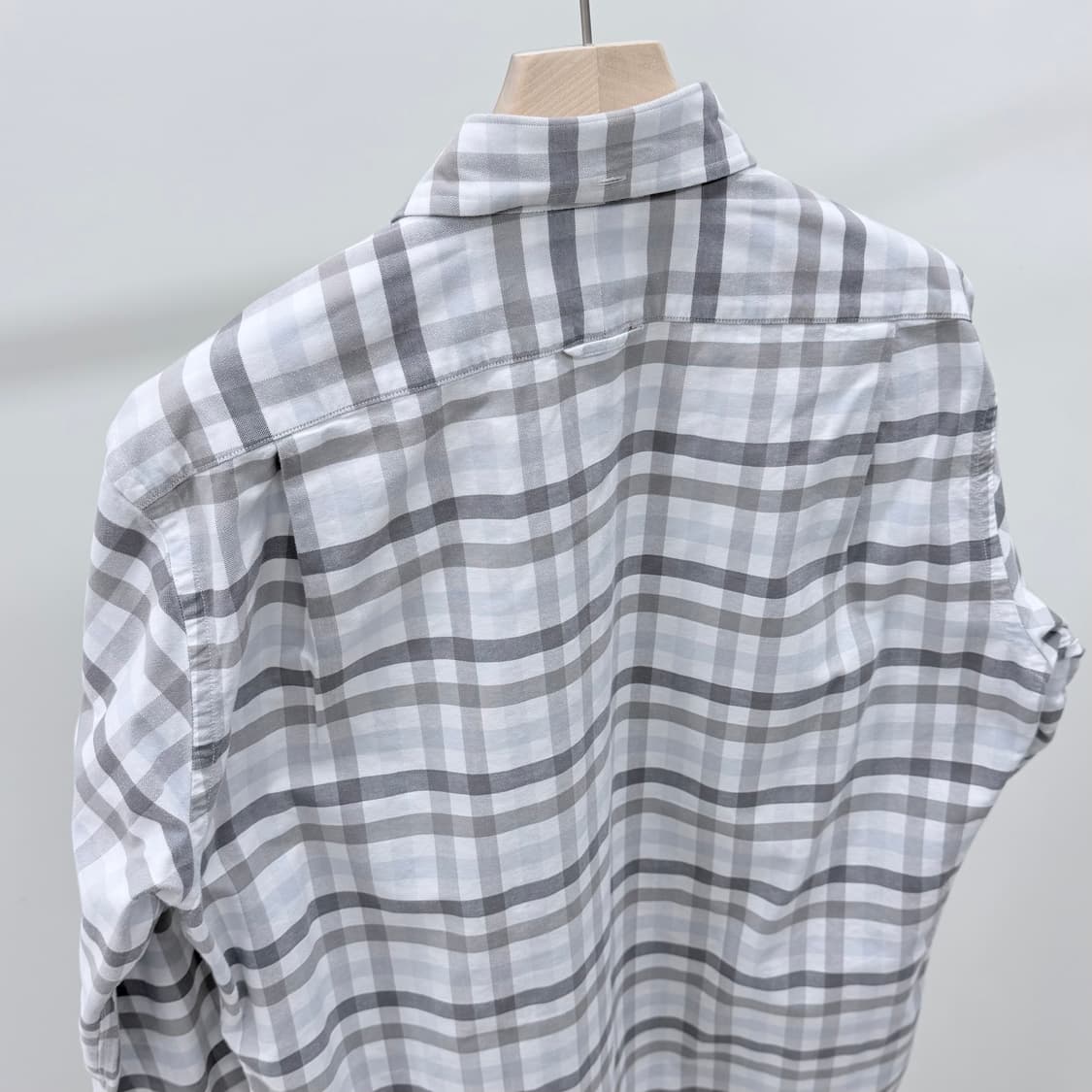 [S+급/3] 톰브라운 옥스포드 체크 셔츠 미디움 그레이 상품이미지5