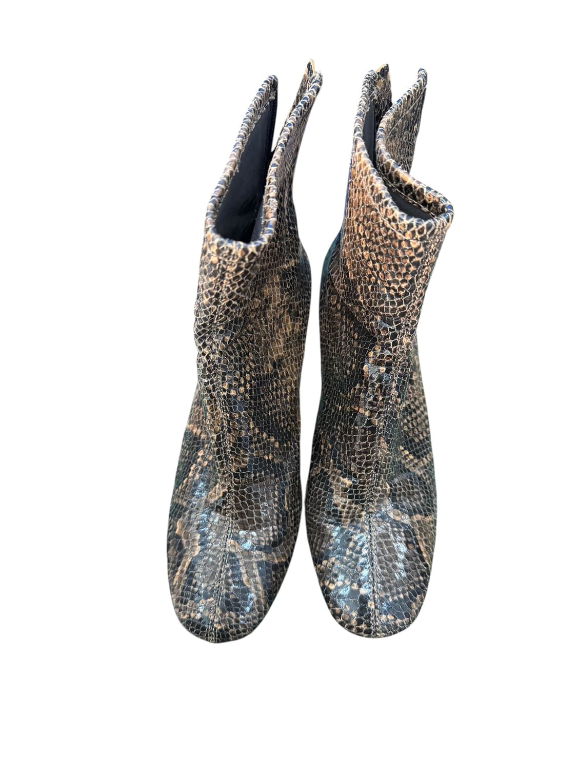 235/ 미사용급 자라 뱀피 무늬 앵클 부츠 상품이미지2