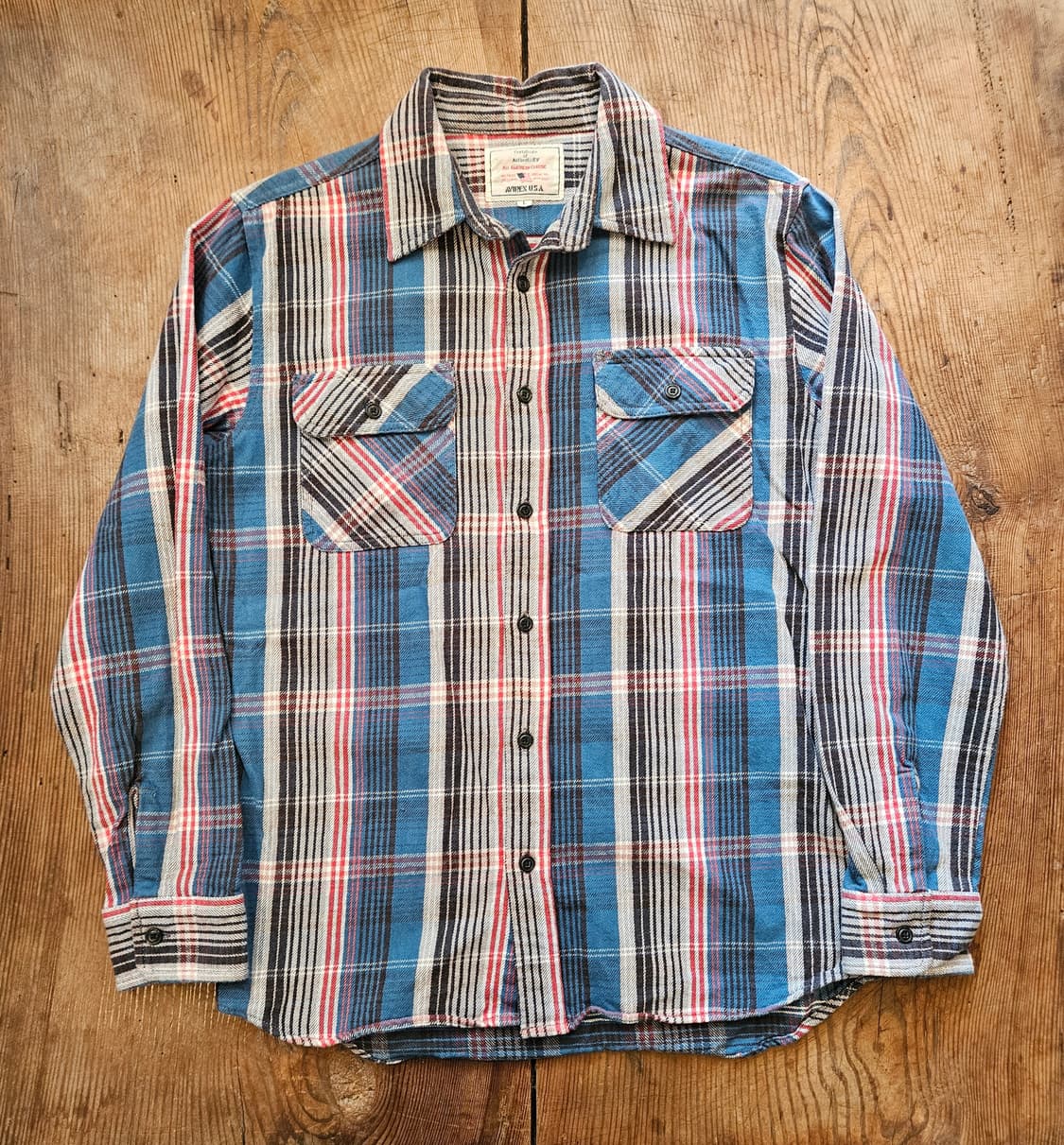 아비렉스 플란넬 체크 셔츠 상품이미지1