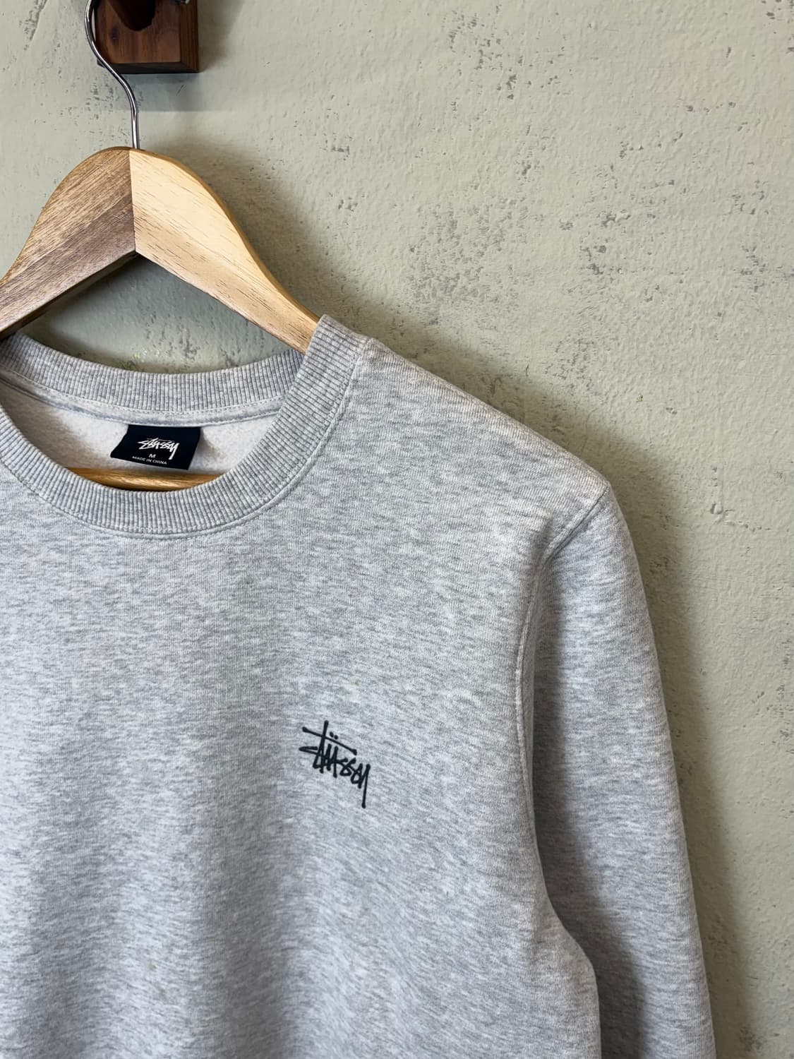 스투시 베이직 로고 맨투맨 그레이 상품이미지6