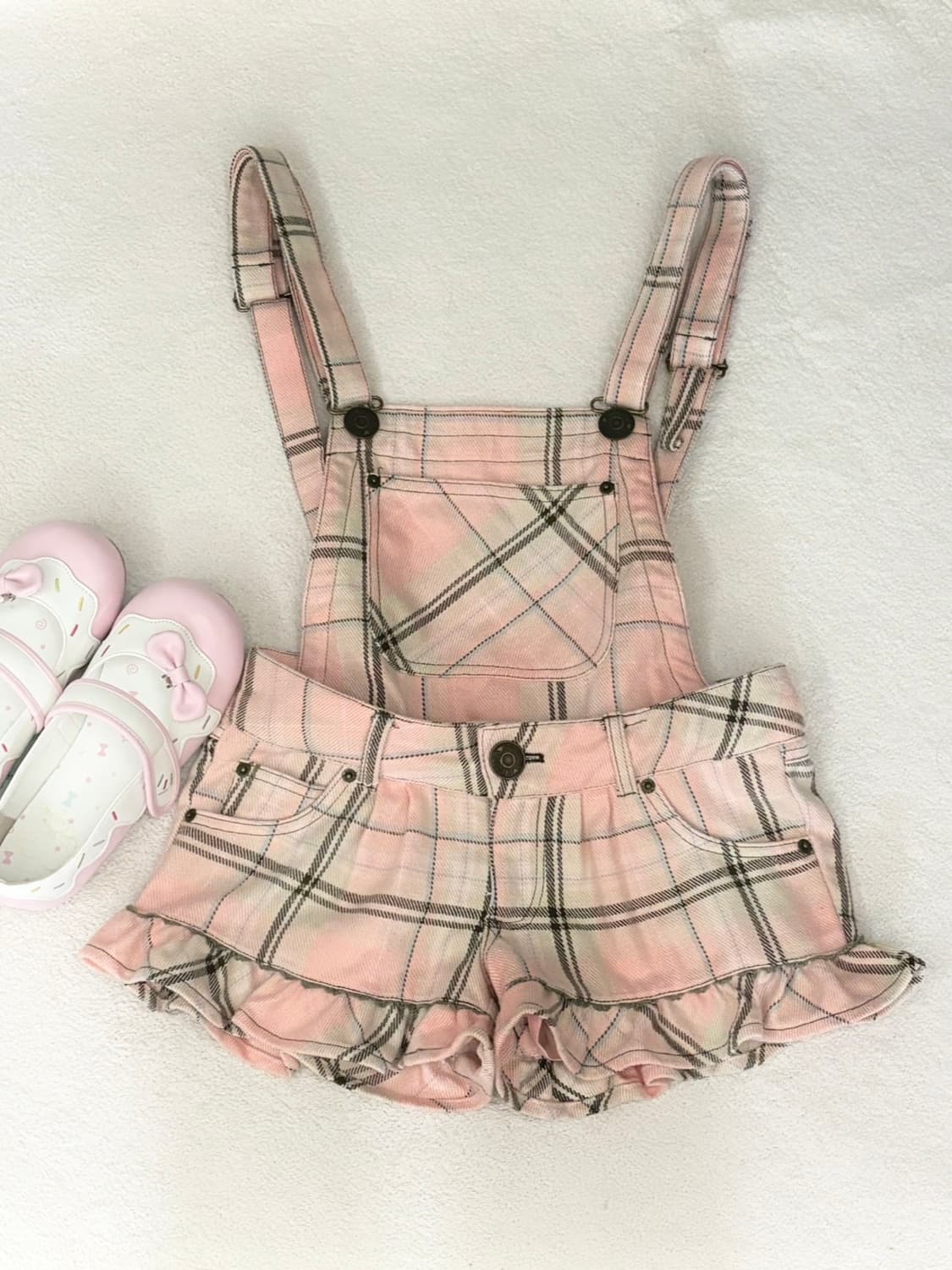 Lizlisa 리즈리사 멜빵반바지 리즈리사숏팬츠 갸루반바지 히메갸루라떼갸 상품이미지1