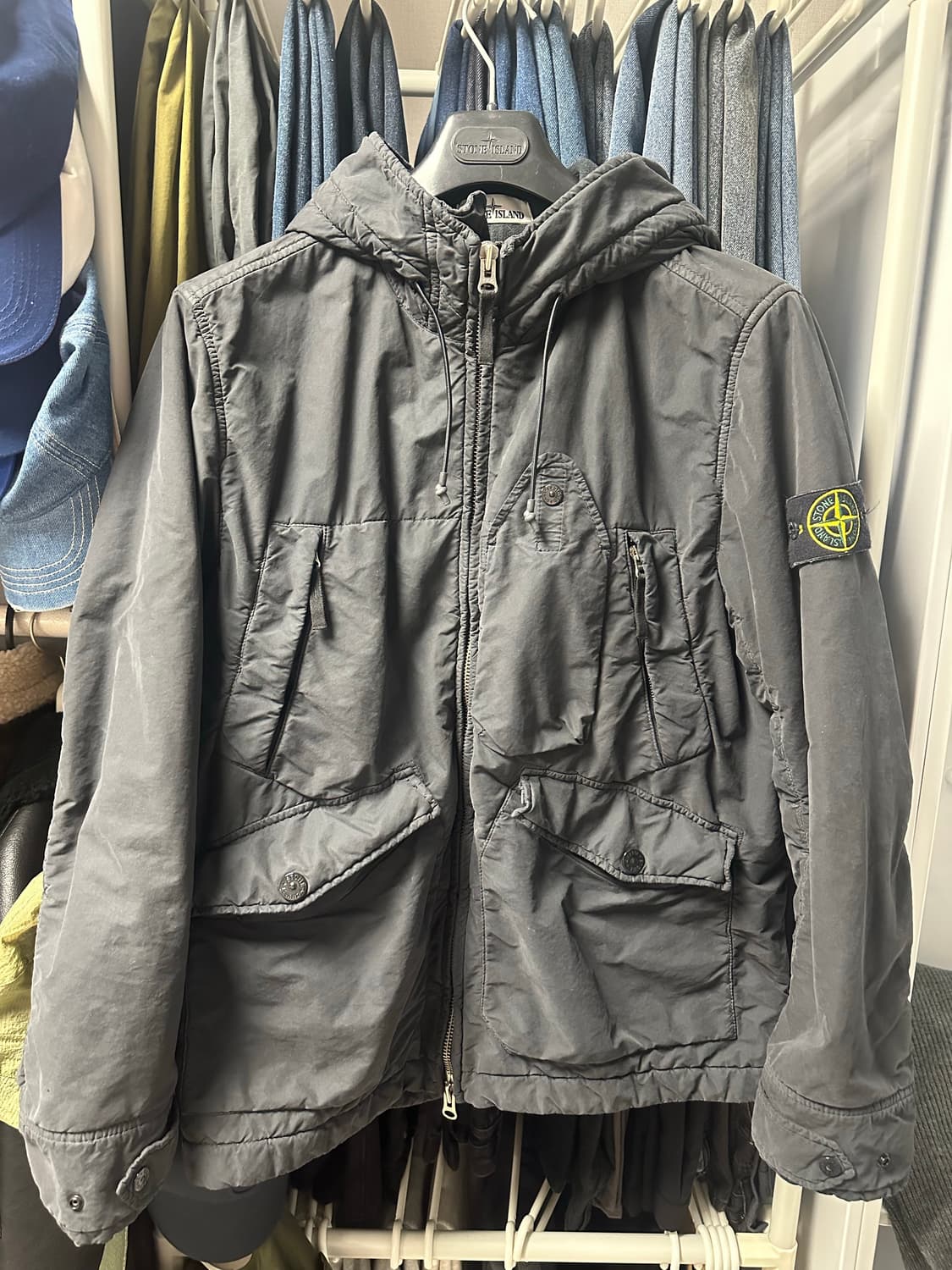 스톤아일랜드 다비드 TC 마이크로파일 후드 자켓 L 상품이미지1