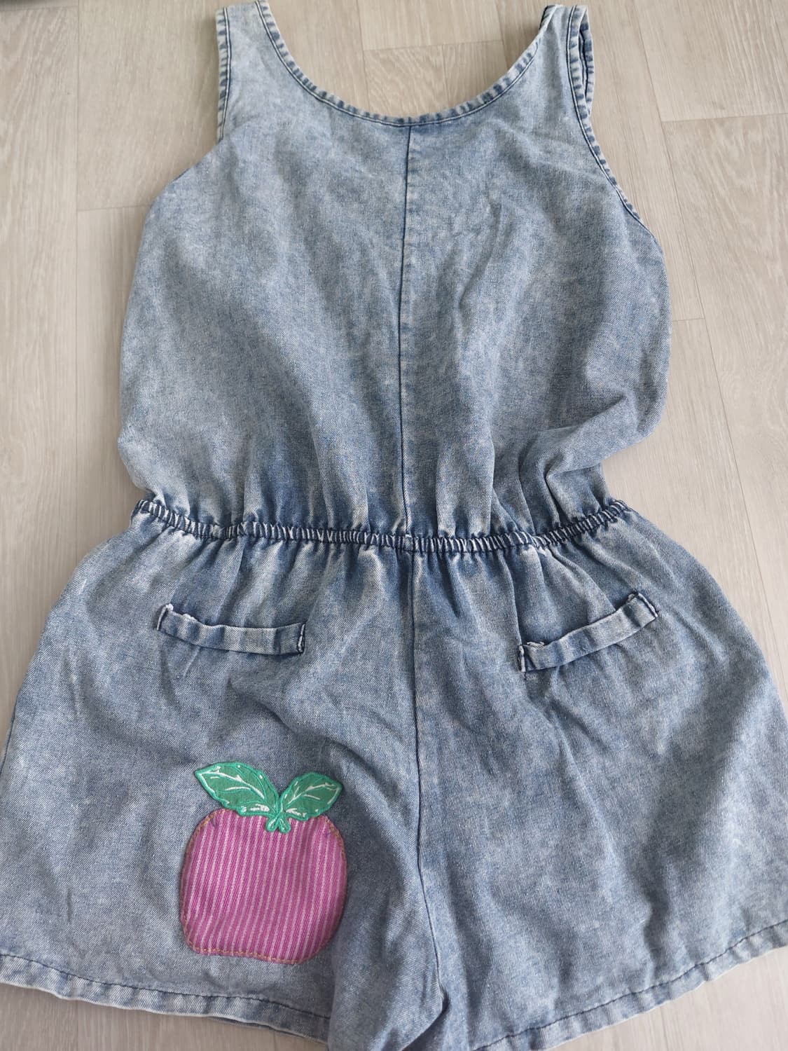 [빈티지] 청 데님 끈 롬퍼 점프수트 상품이미지3