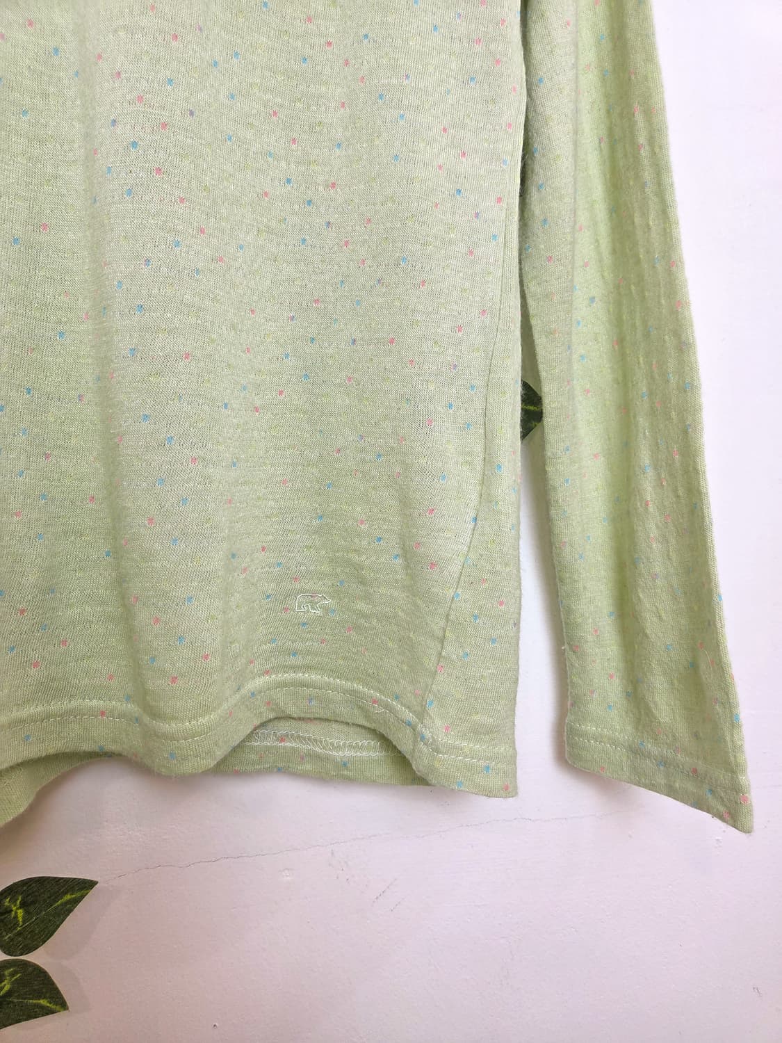 파스텔 도트 목폴라 슬리브 상품이미지3