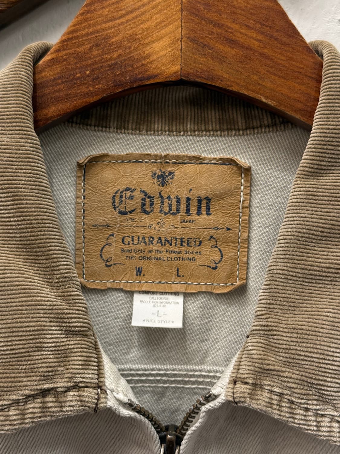 Edwin Corduroy Collar Twill Work Jacket 상품이미지7