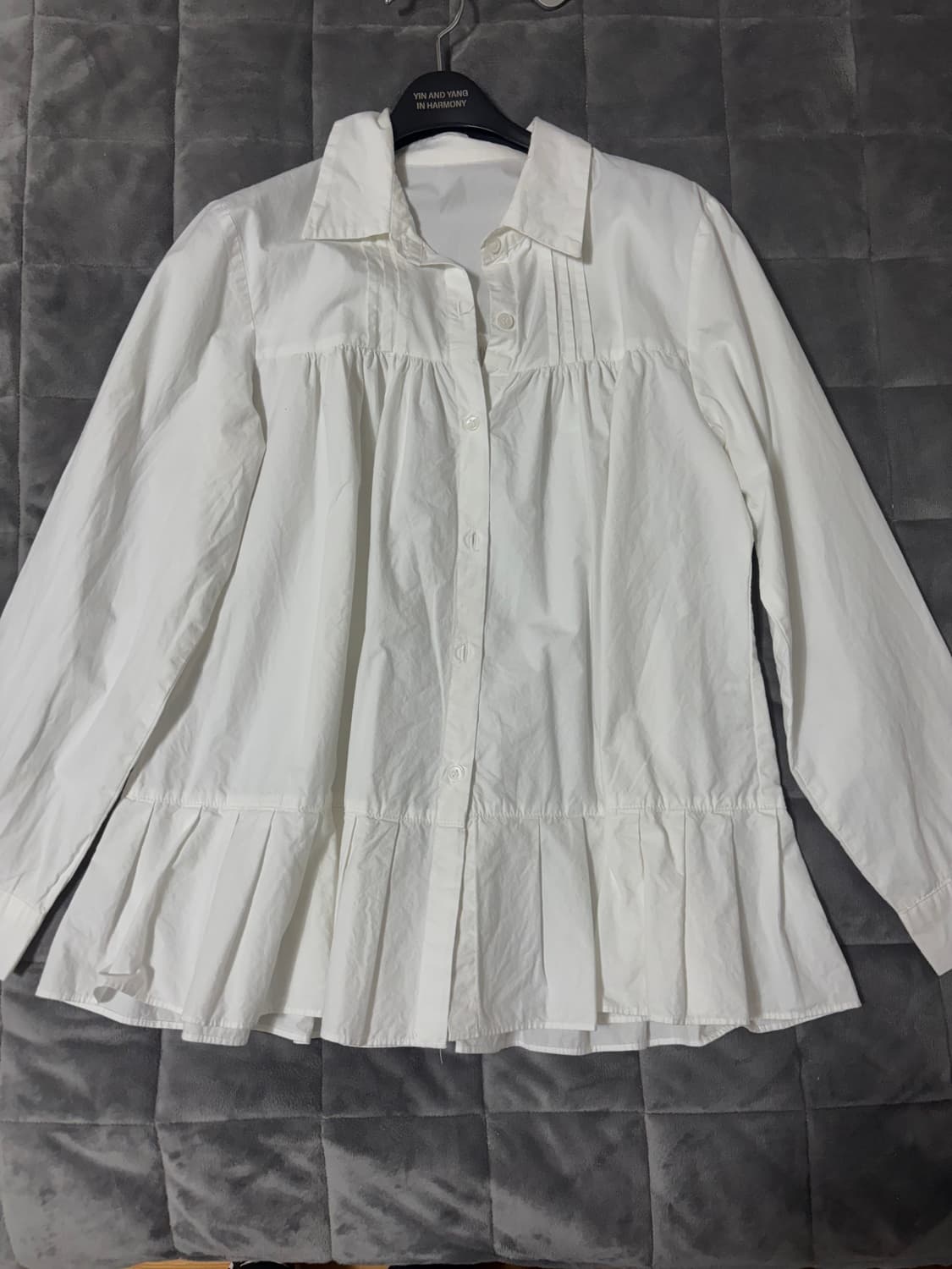 (일본 느낌 낭낭) 흰색 레이어드 프릴 셔츠 상품이미지1