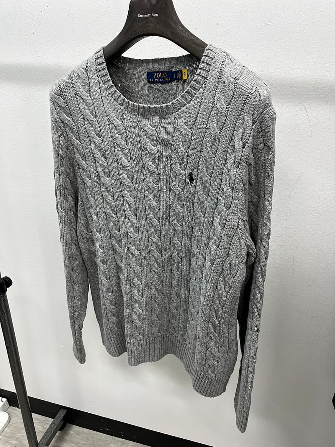 110) 폴로 신형 그레이 케이블 니트 상품이미지1