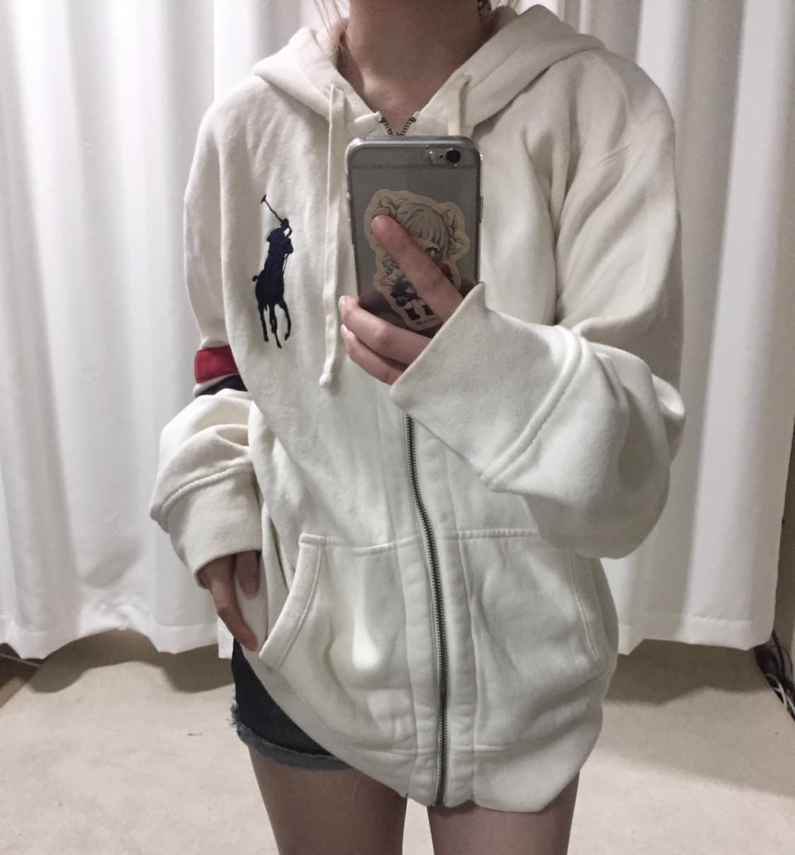 폴로 랄프로렌 화이트 빅포니 후드집업 상품이미지1