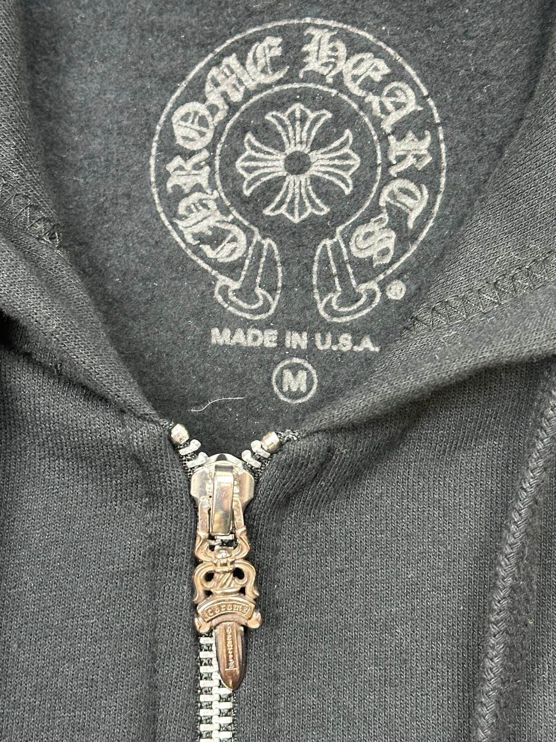 [M] 백화점판 정품 크롬하츠 멀티컬러 크로스 집업 후드 블랙 상품이미지6