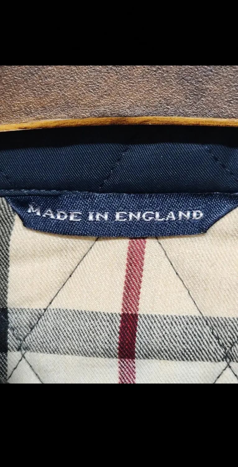 (S) 버버리 퀼팅자켓 네이비 누빔점퍼 안감 노바체크  상품이미지3